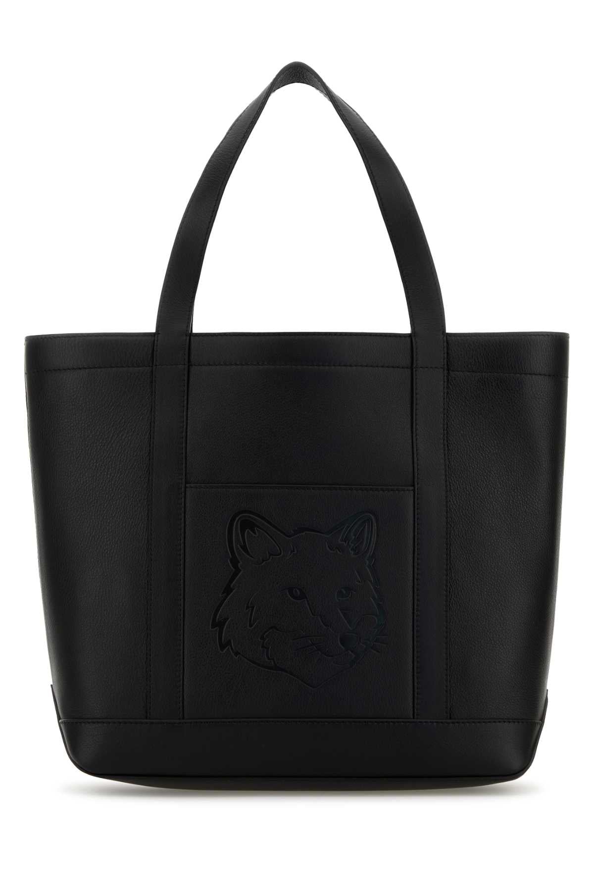 MAISON KITSUNE Premium Leather Shopping Handbag - 38cm Width, 34cm Height