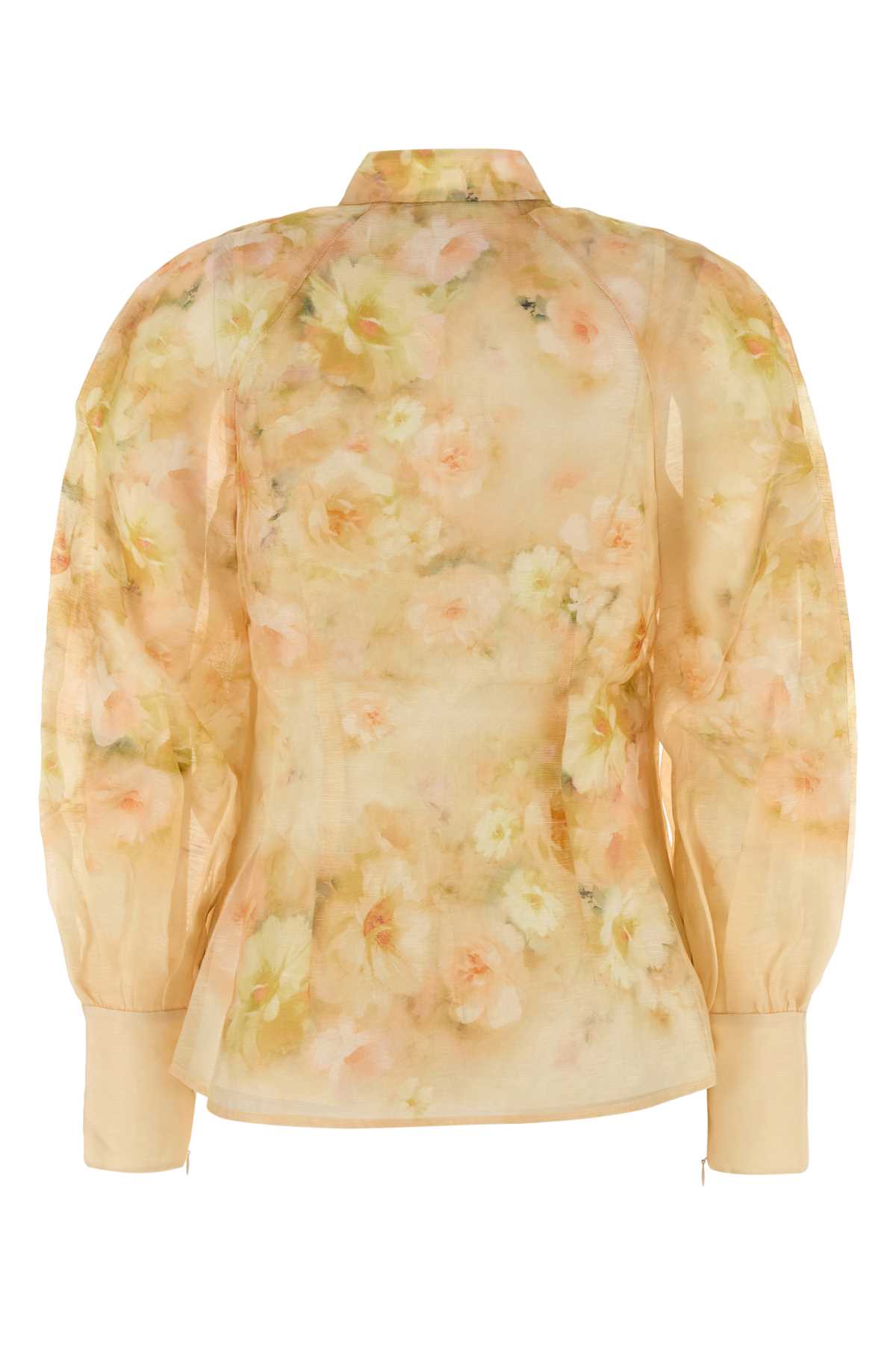 ZIMMERMANN Printed Linen Blend Crush Shirt