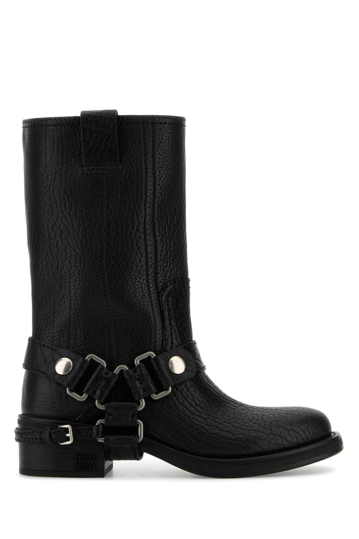MIU MIU Stylish Leather Ankle Boots for Women