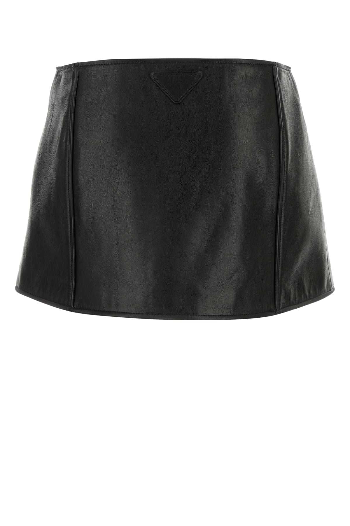 PRADA Chic Leather Mini Skirt for Women - Perfect for Every Season