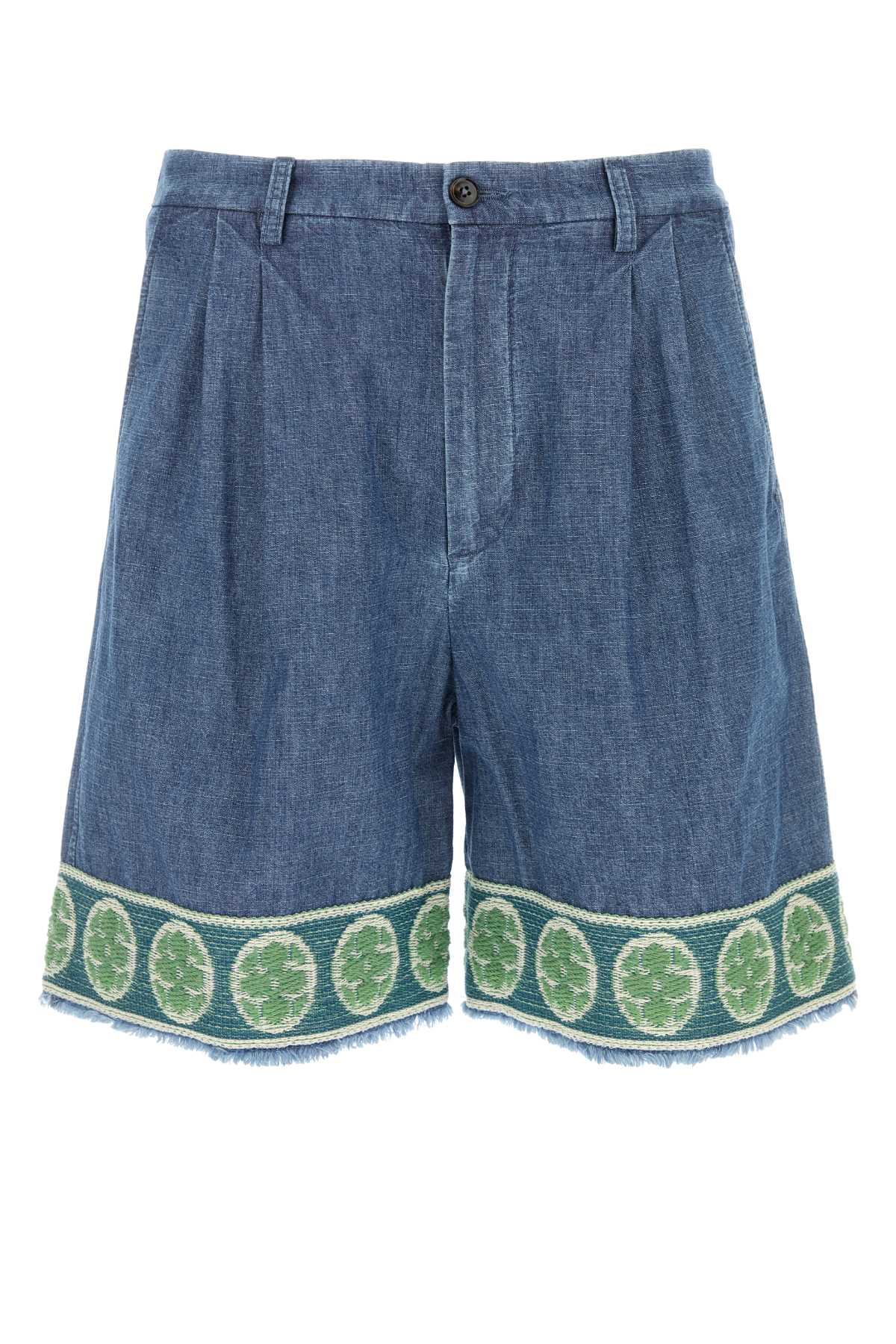 VALENTINO GARAVANI Fashionable Denim Bermuda Shorts for Men