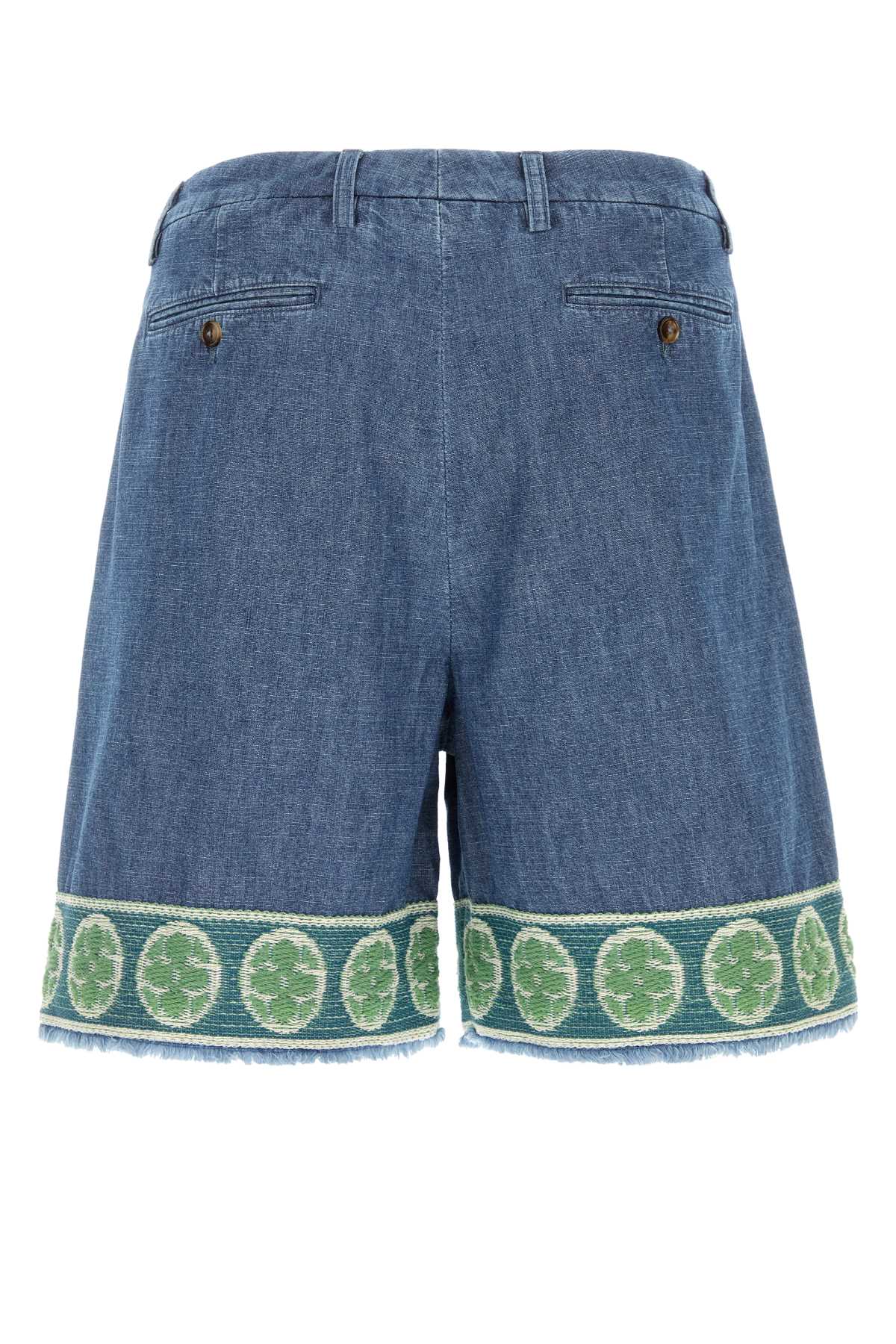VALENTINO GARAVANI Fashionable Denim Bermuda Shorts for Men
