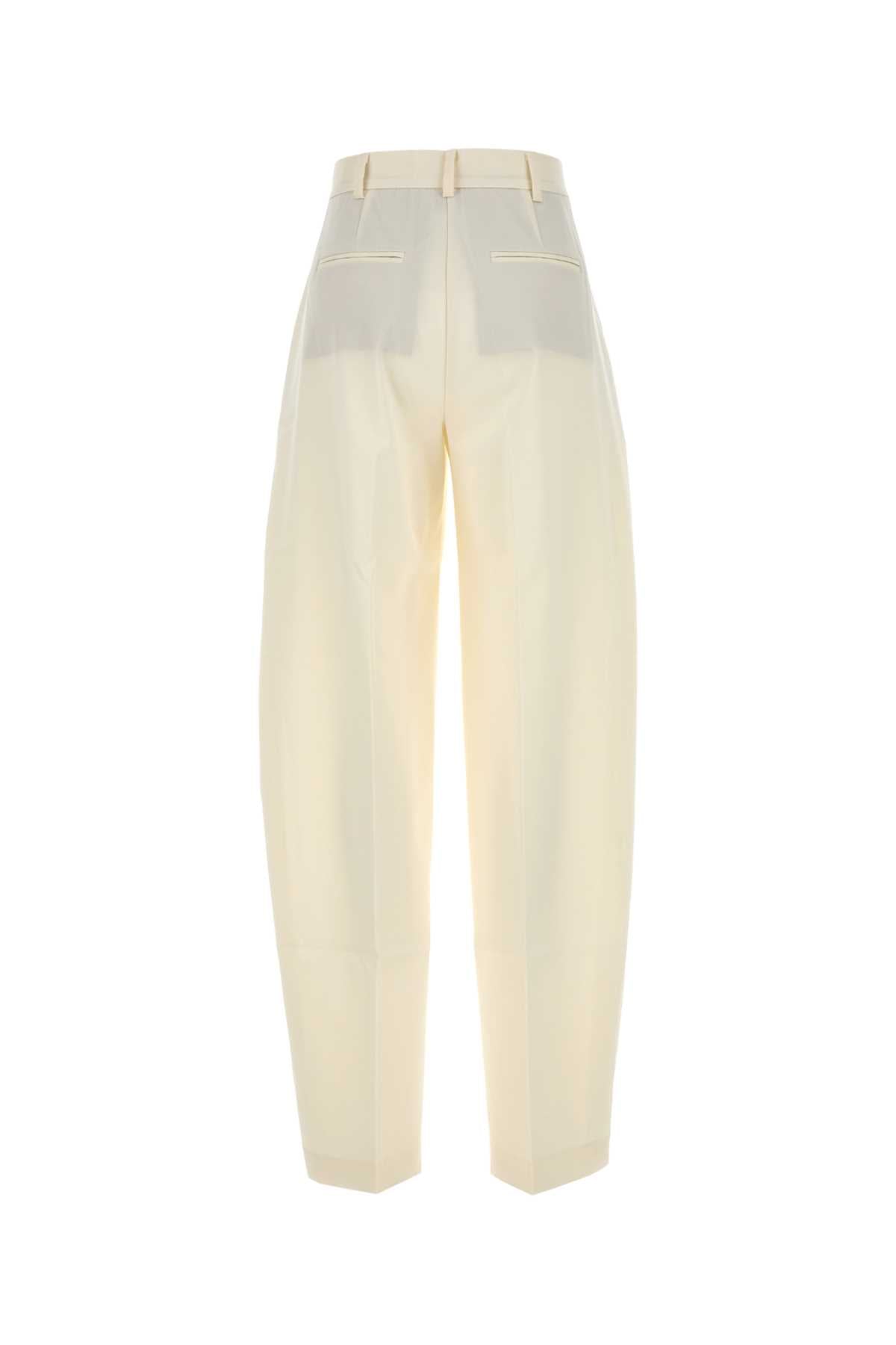 THE ANDAMANE Ivory Gabardine Pants for Women - 25S