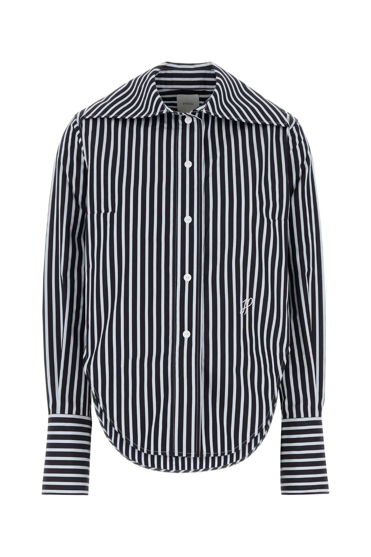 PATOU Embroidered Poplin Violin Shirt for Women - Perfect for Spring 2025