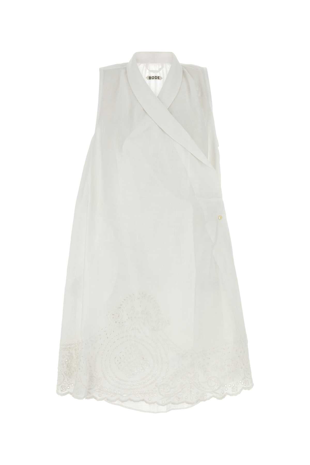 BODE Linen Blevoir Mini Dress