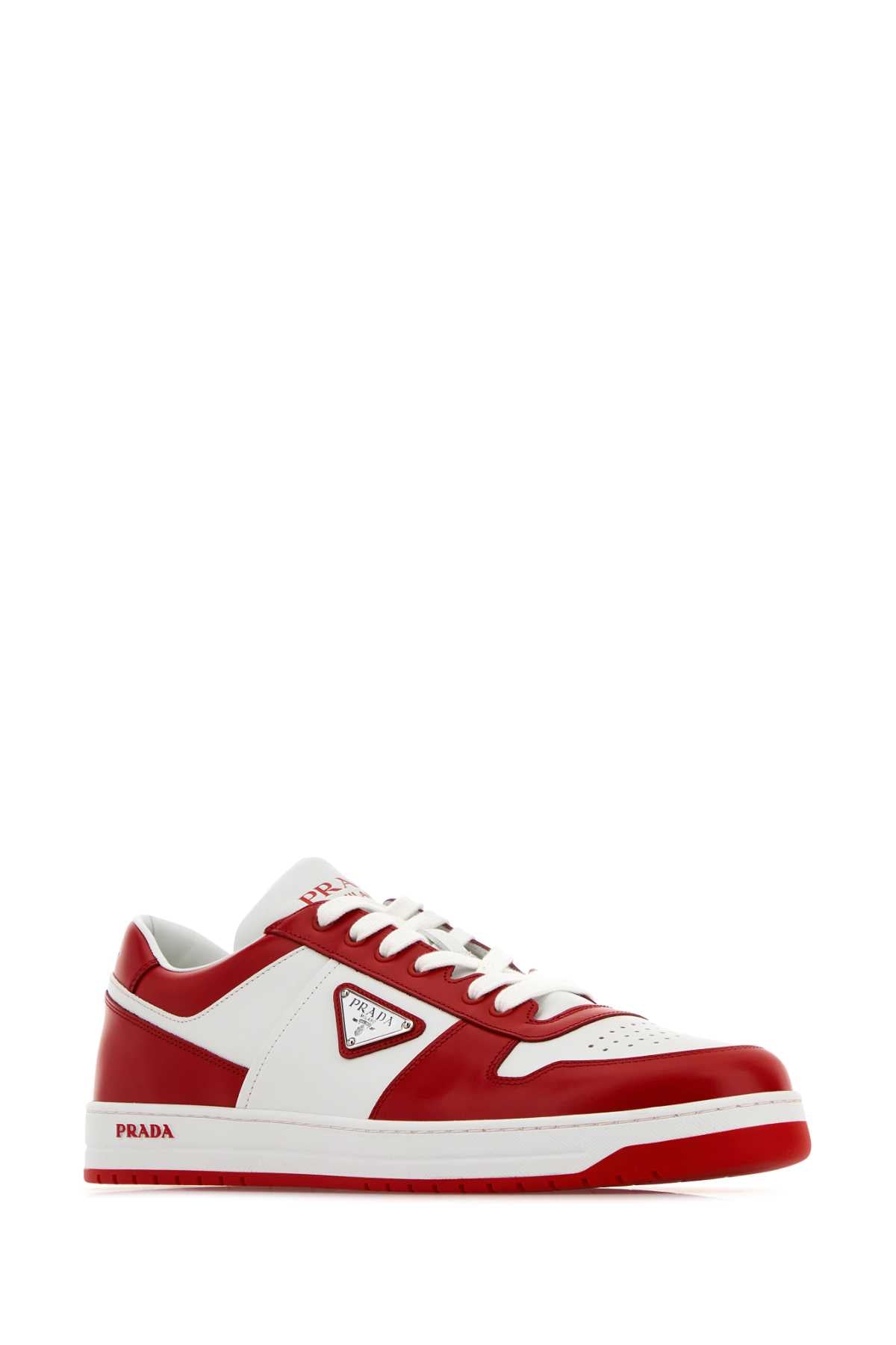 PRADA Dual-Tone Leather Downtown Sneaker