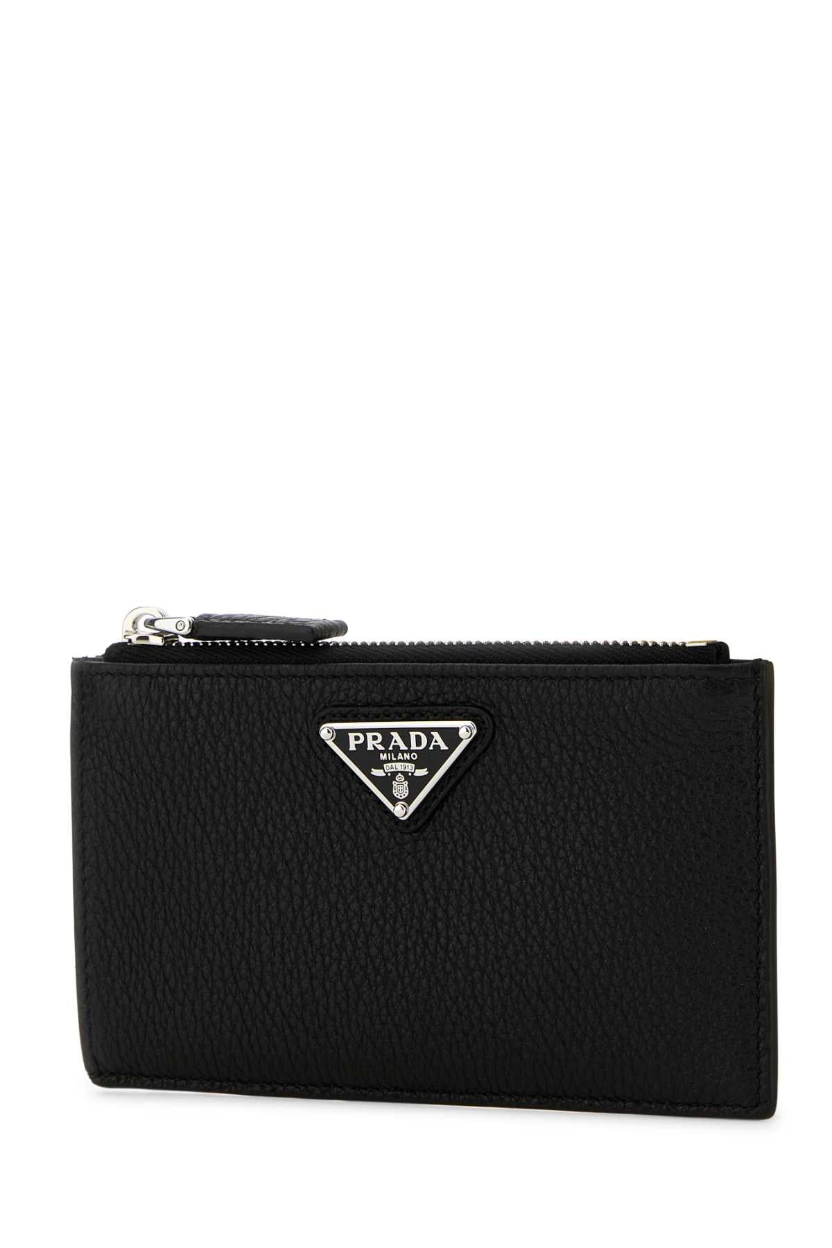 PRADA Mini Leather Card Holder - Elegant Design for Men