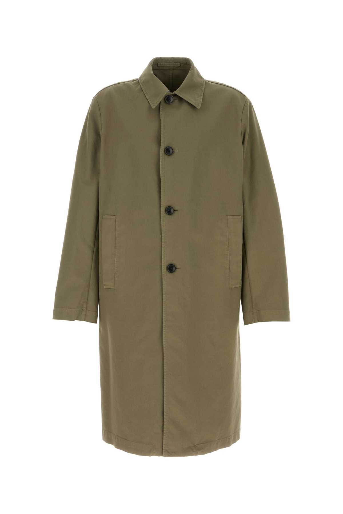 DRIES VAN NOTEN Cotton Rankle Trench Jacket for Men - 25S Season