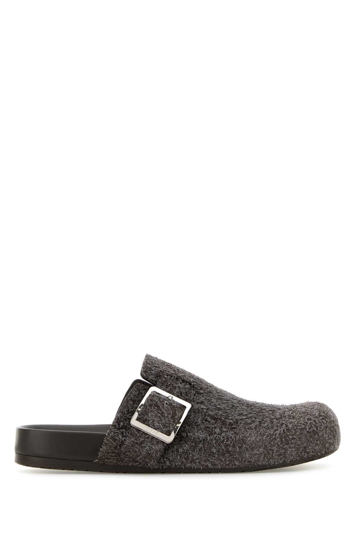 LOEWE Mud Suede Ease Buckle Slippers for Men