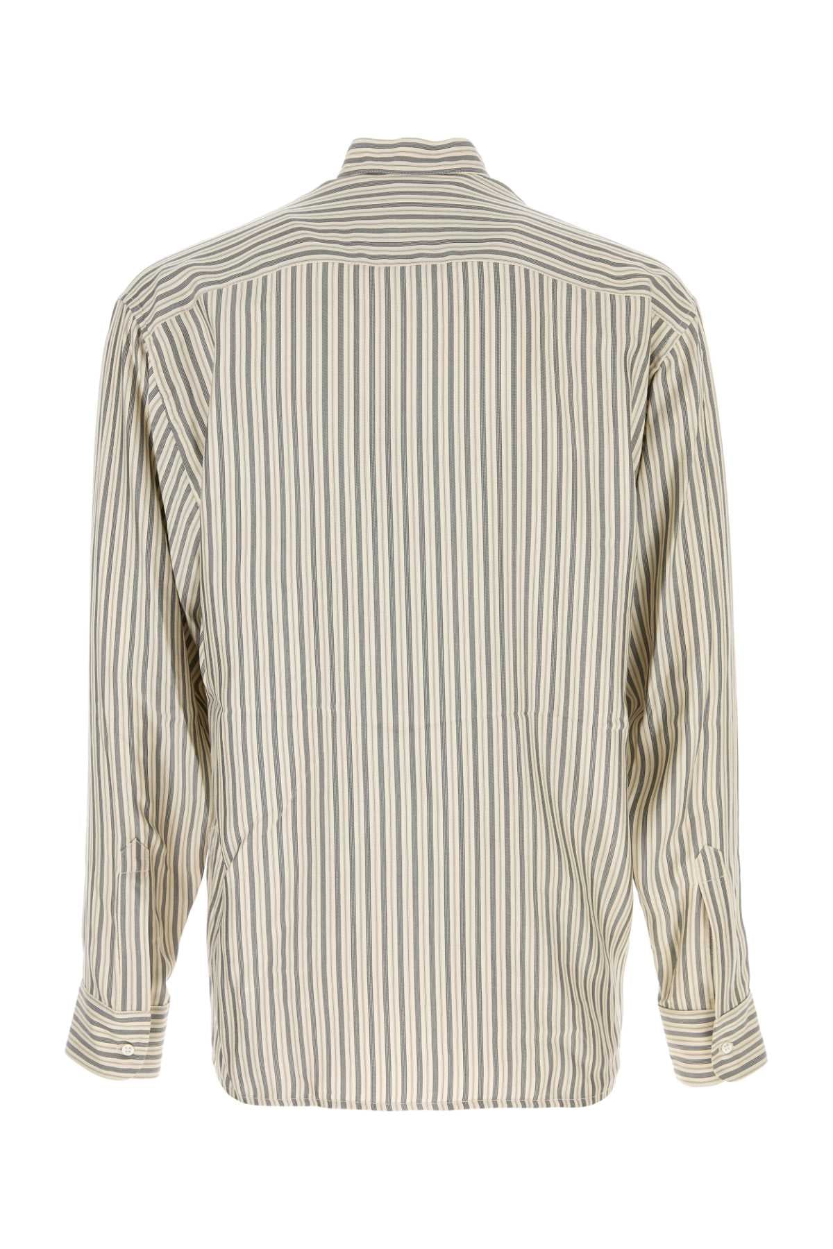 LE KASHA Embroidered Silk Aldar Shirt for Men