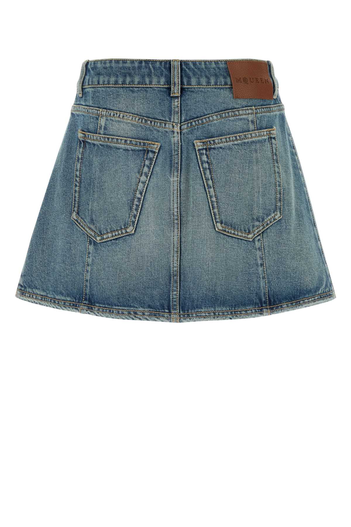 ALEXANDER MCQUEEN Effortless Denim Mini Skirt