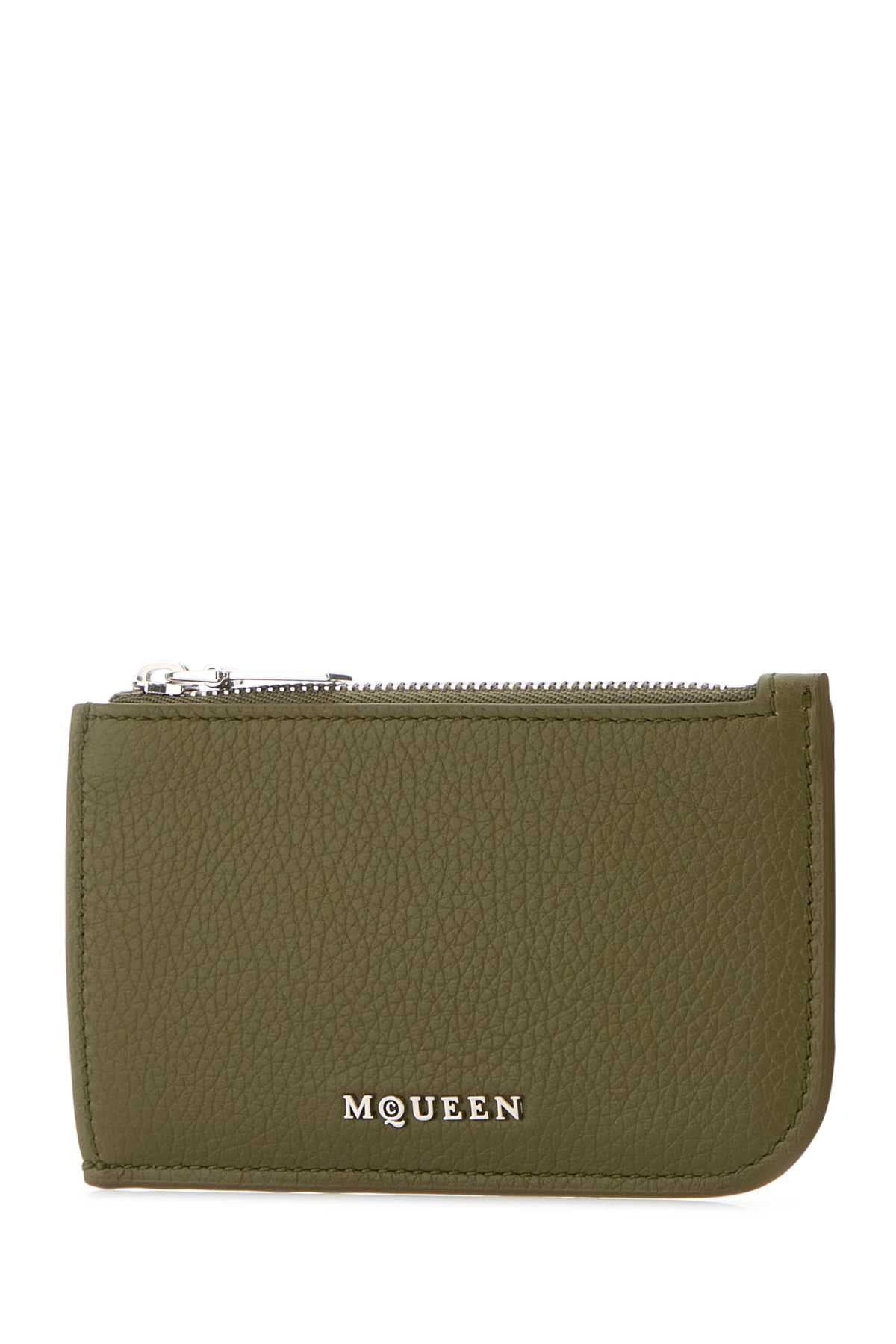 ALEXANDER MCQUEEN Mini Leather Card Holder - 12 cm x 8 cm