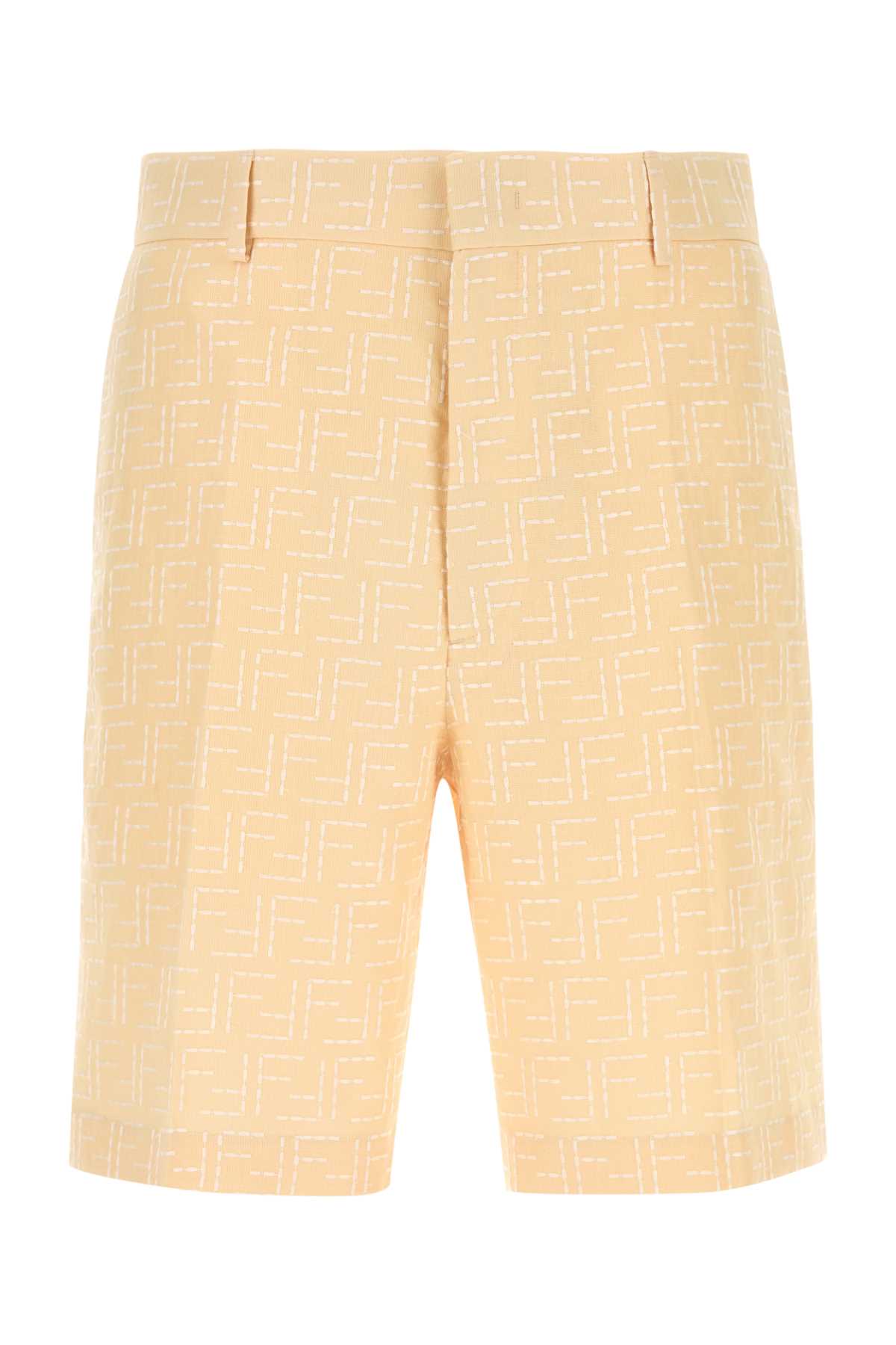 FENDI Linen Blend Bermuda Shorts for Men