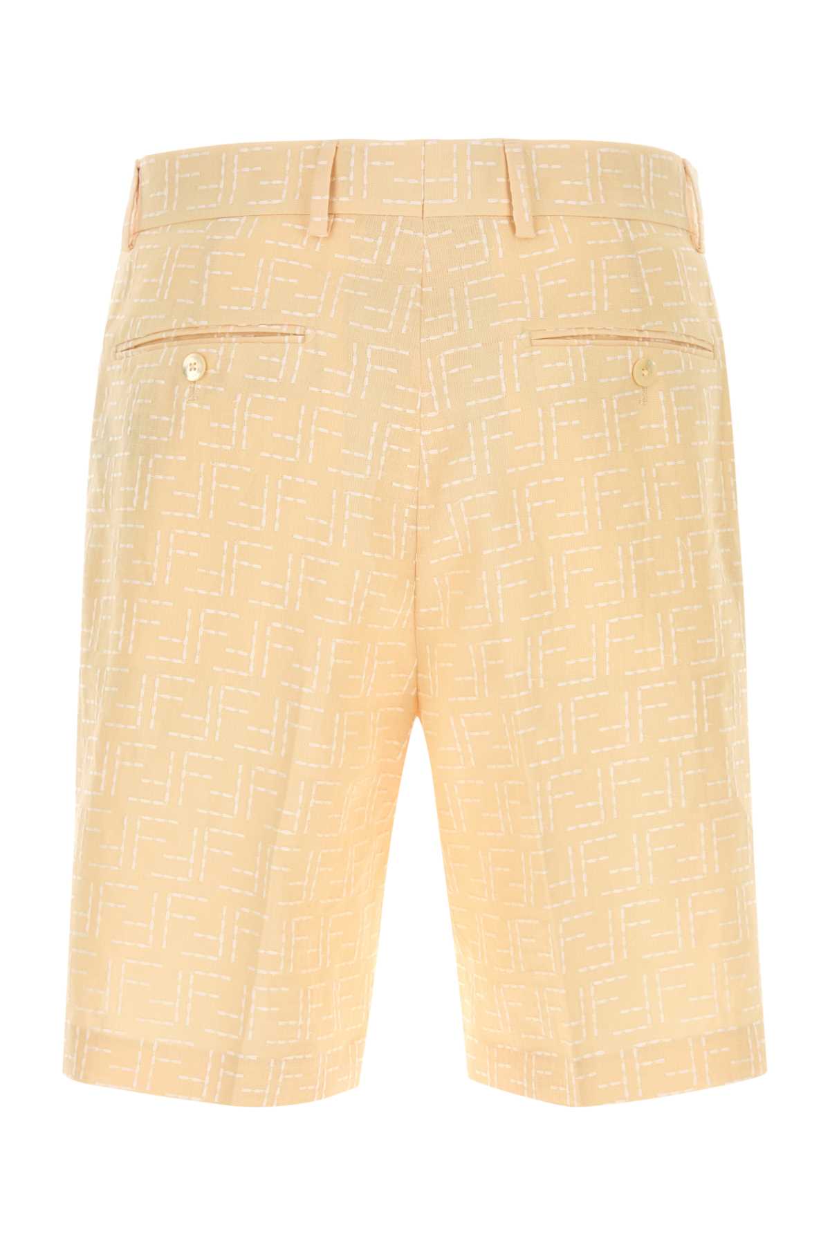 FENDI Linen Blend Bermuda Shorts for Men