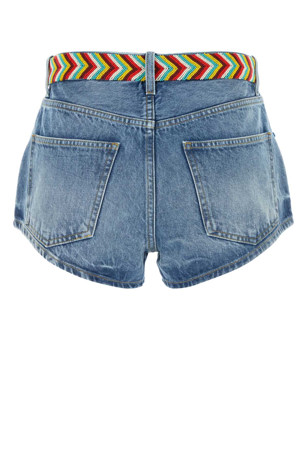 ALANUI Denim Memories Mini Shorts