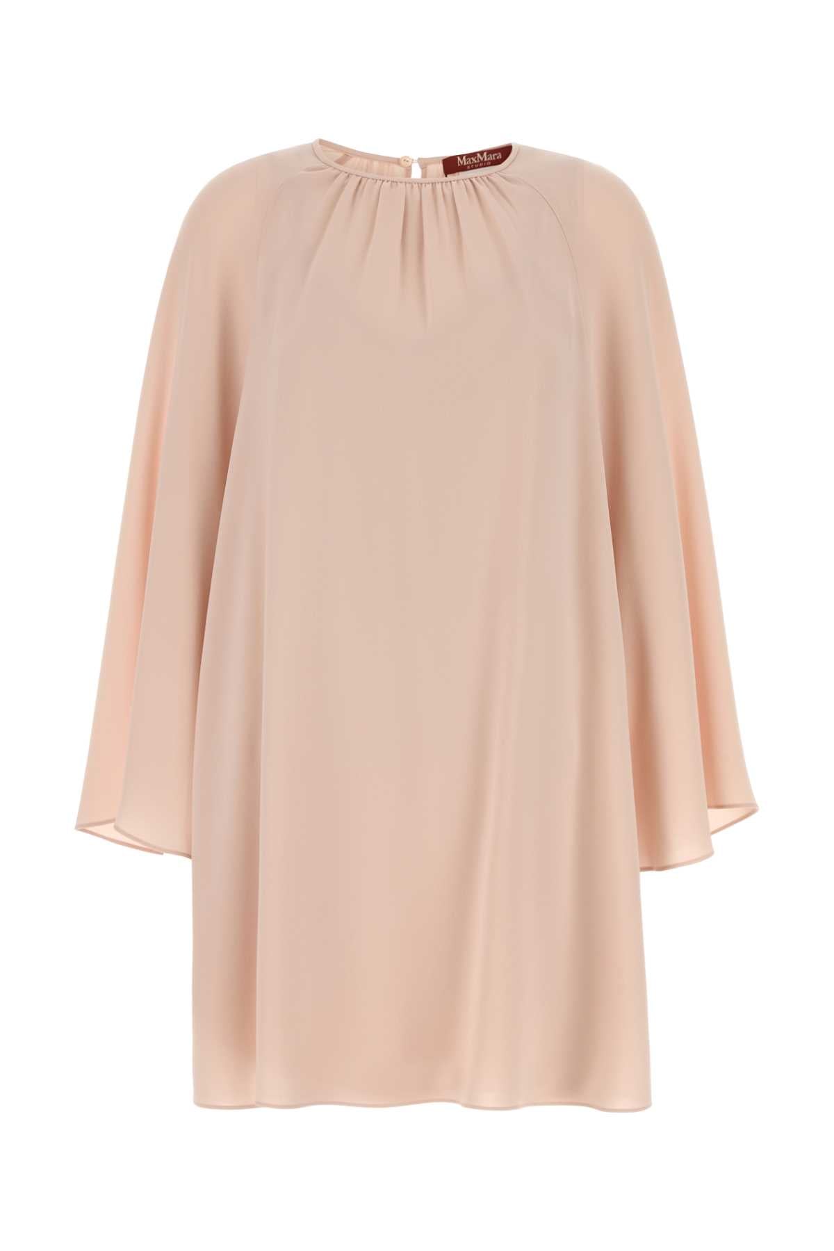 MM STUDIO Pastel Pink Mini Triacetate Blend Madia Dress
