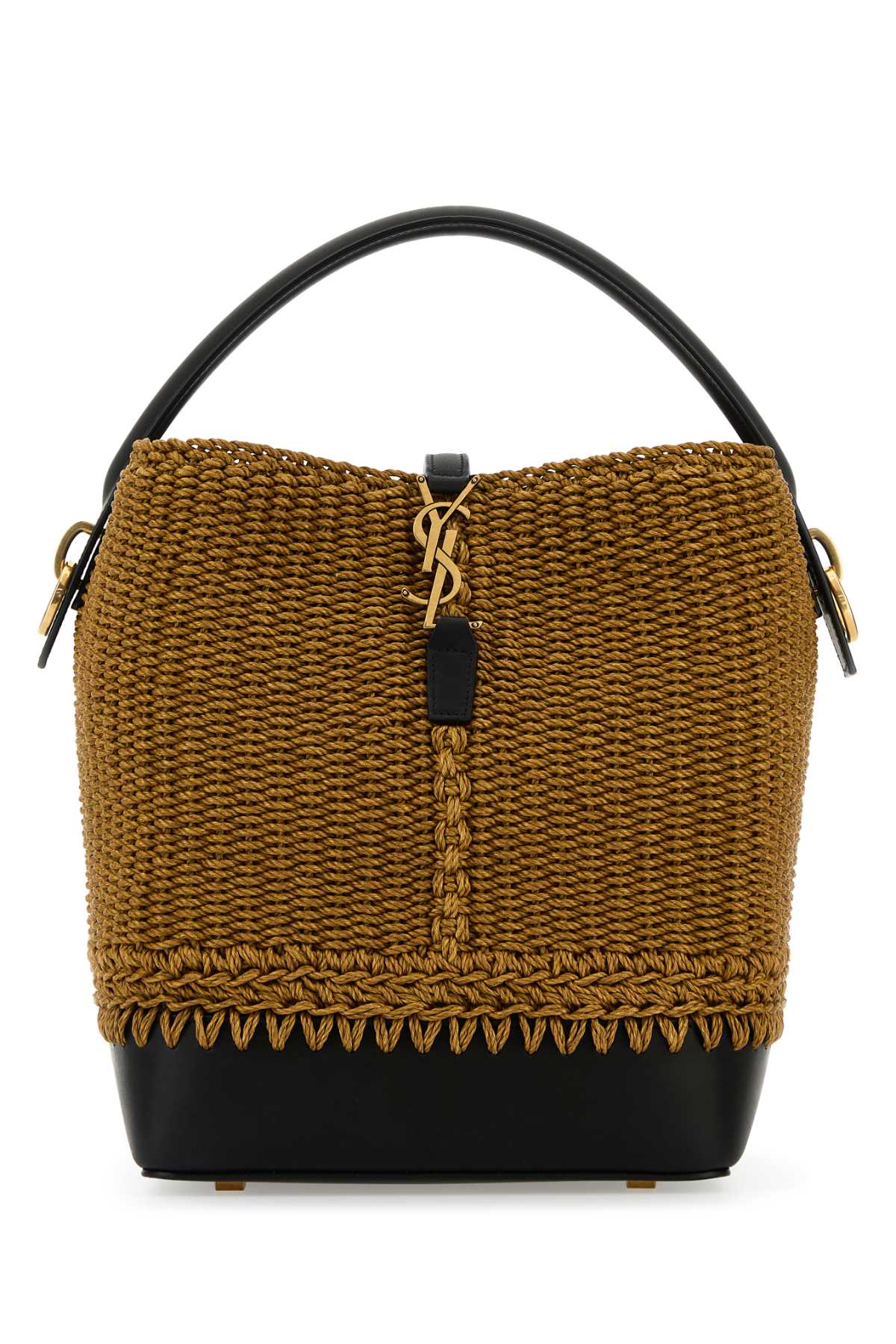 SAINT LAURENT Le 37 Raffia Bucket Handbag - Chic and Functional