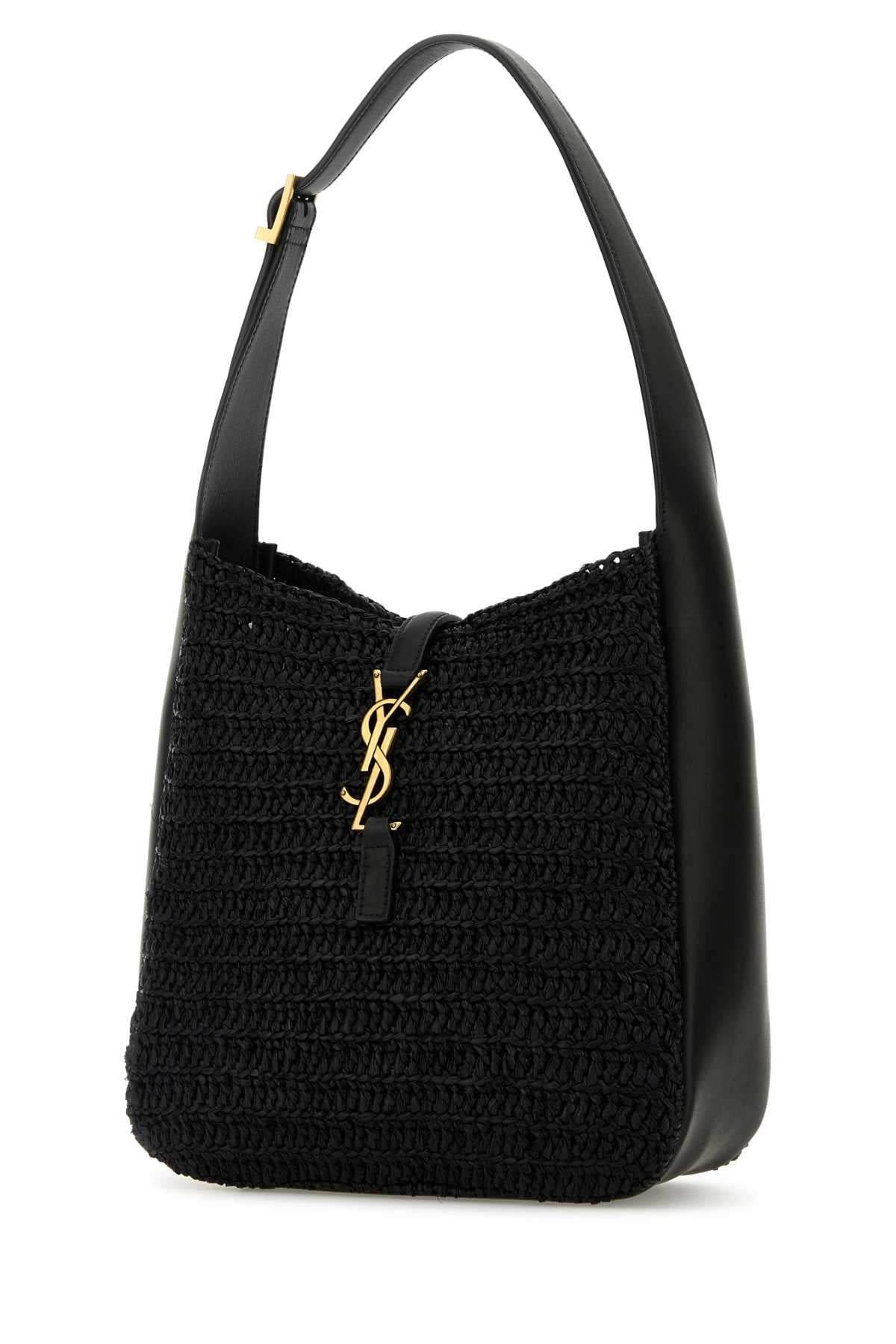 SAINT LAURENT Mini Raffia Small Le 5 à 7 Shoulder Handbag