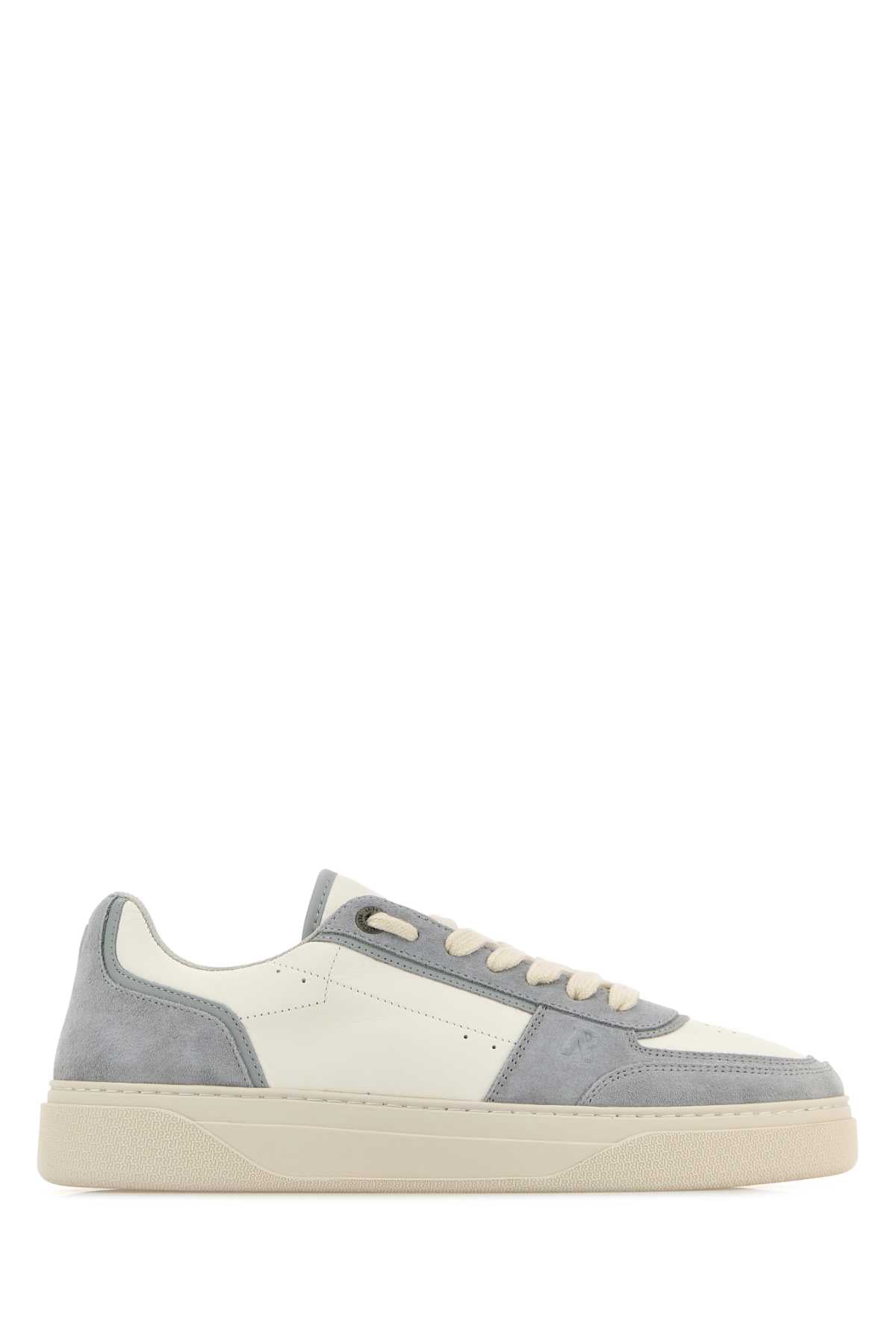 REPRESENT Two-tone Leather and Suede Initial Sneakers