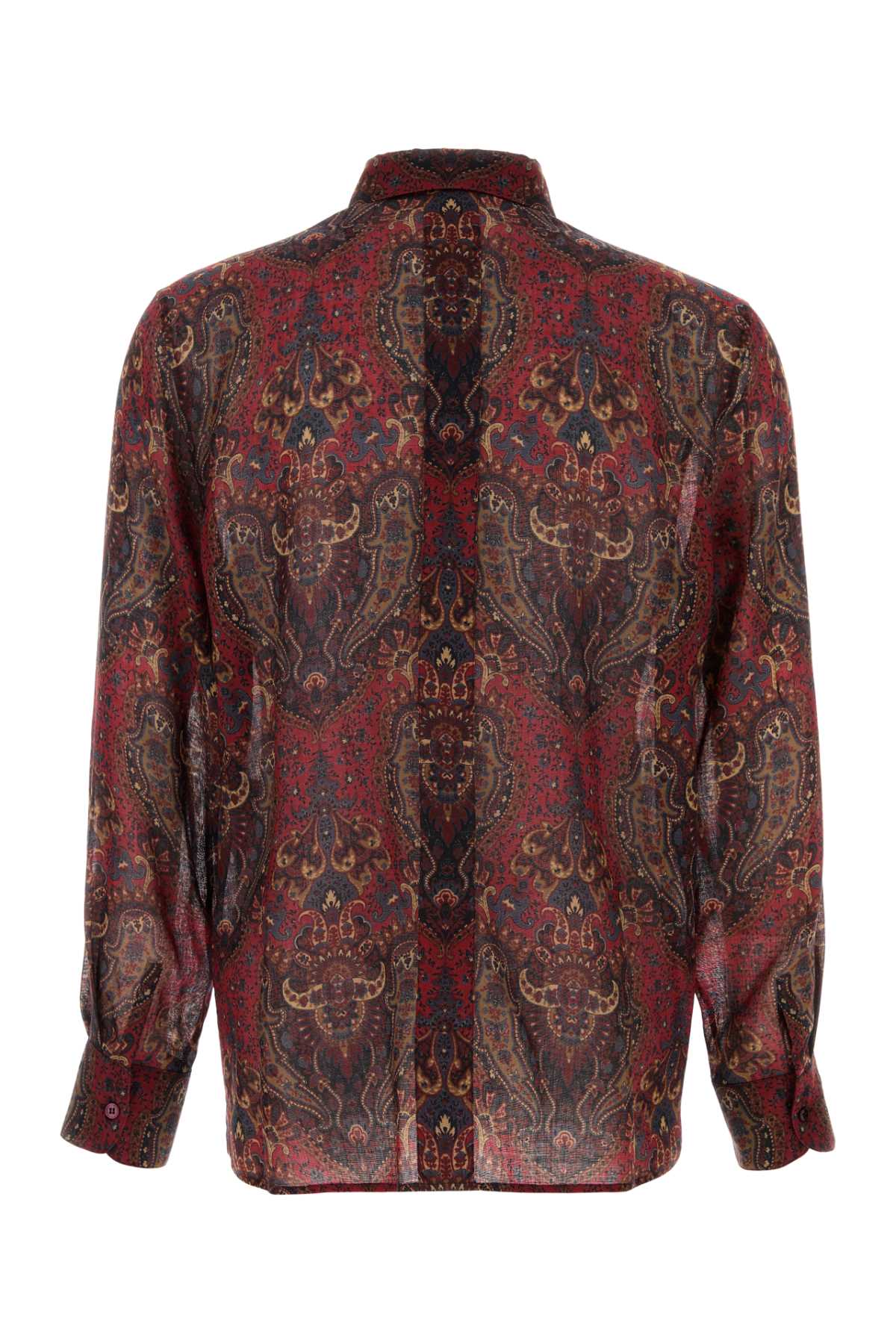 SAINT LAURENT Men's Printed Crepe Shirt