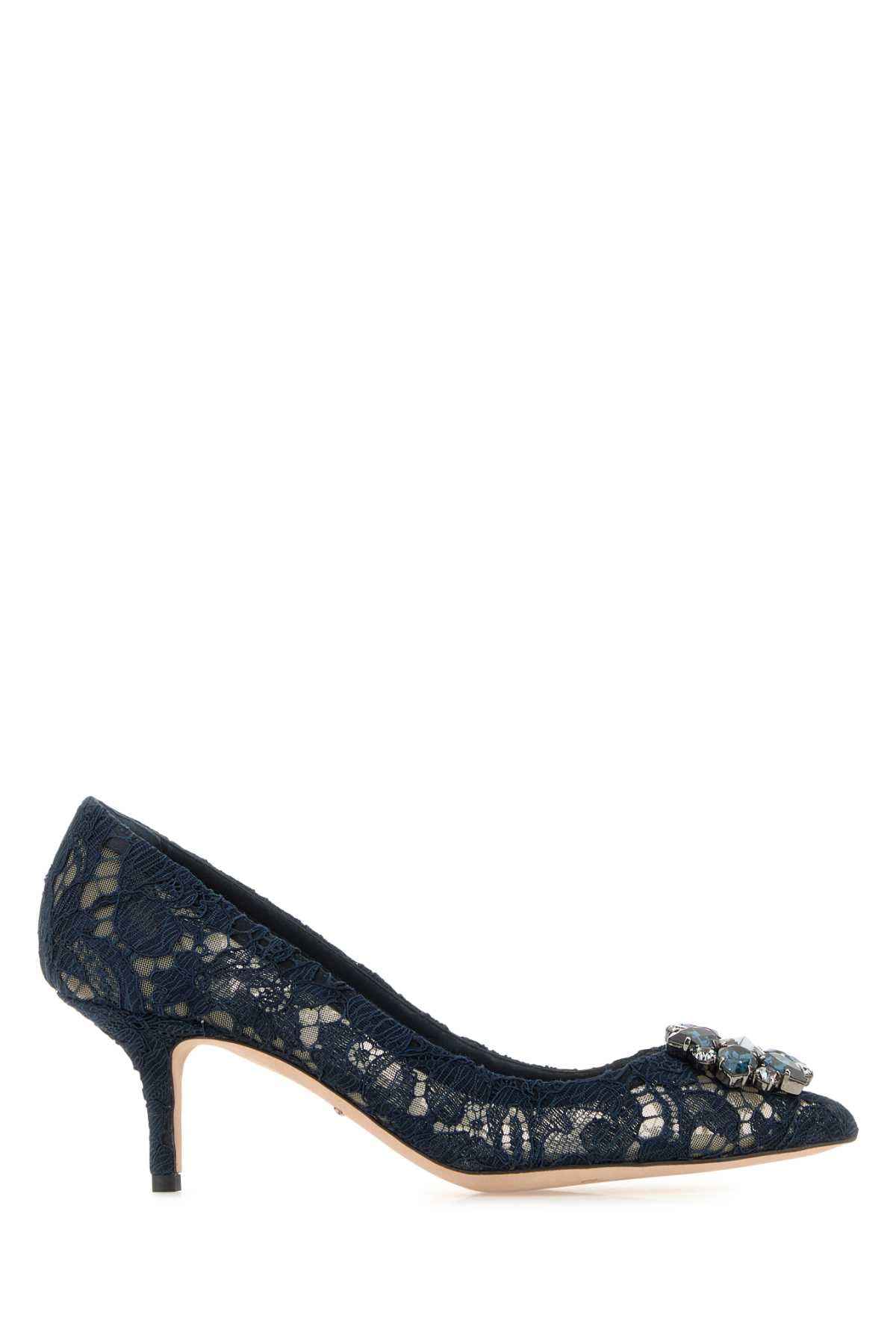 DOLCE & GABBANA Elegant Lace Mini Pumps with 6.5 cm Heel Height