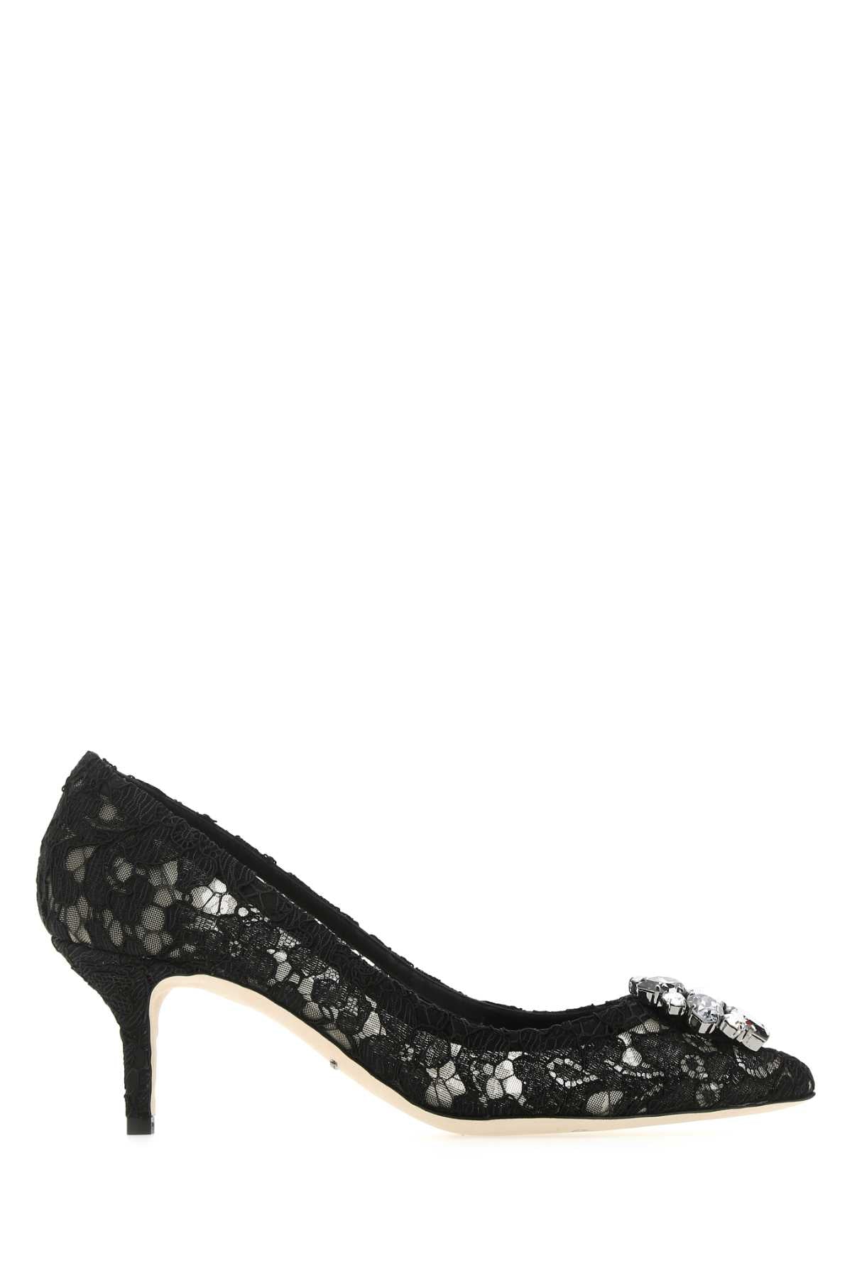 DOLCE & GABBANA Elegant Lace Pumps with 6.5 cm Heel