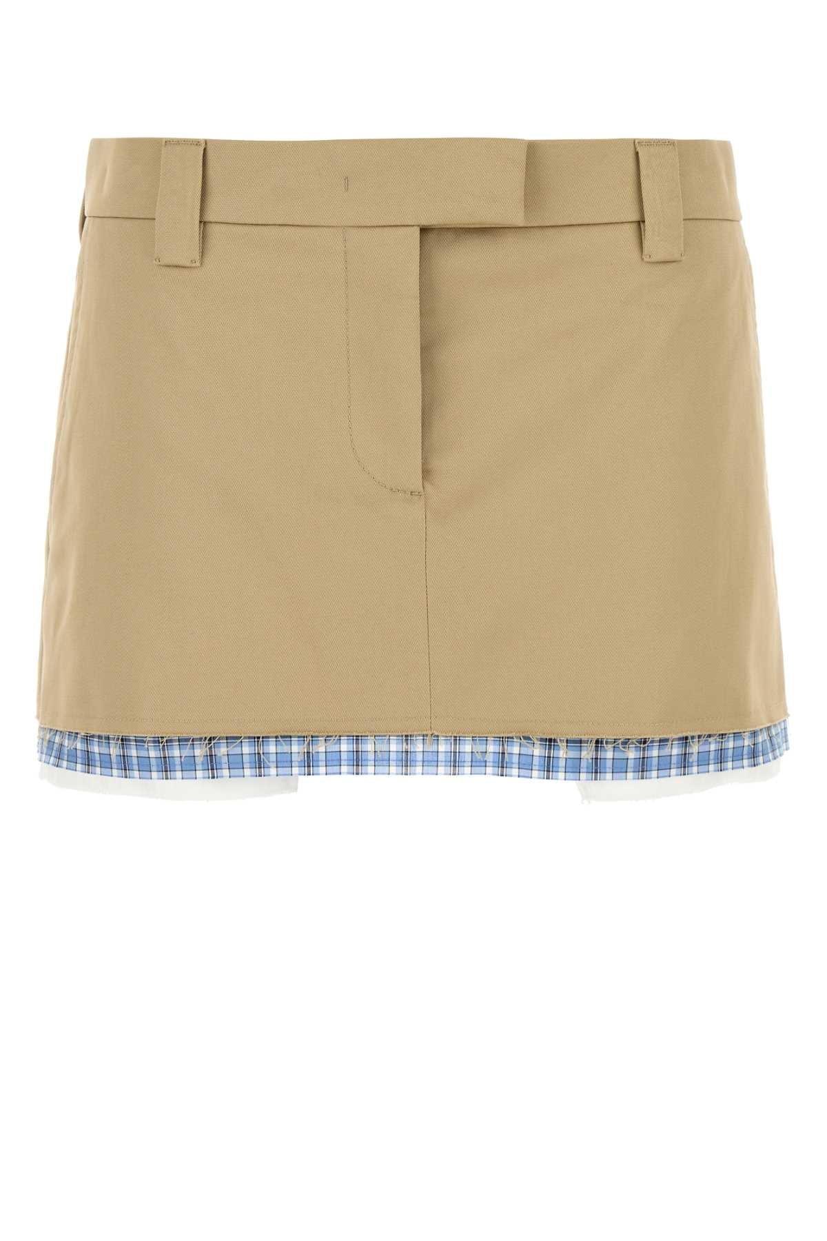 MIU MIU Chic Cotton Mini Skirt for Women