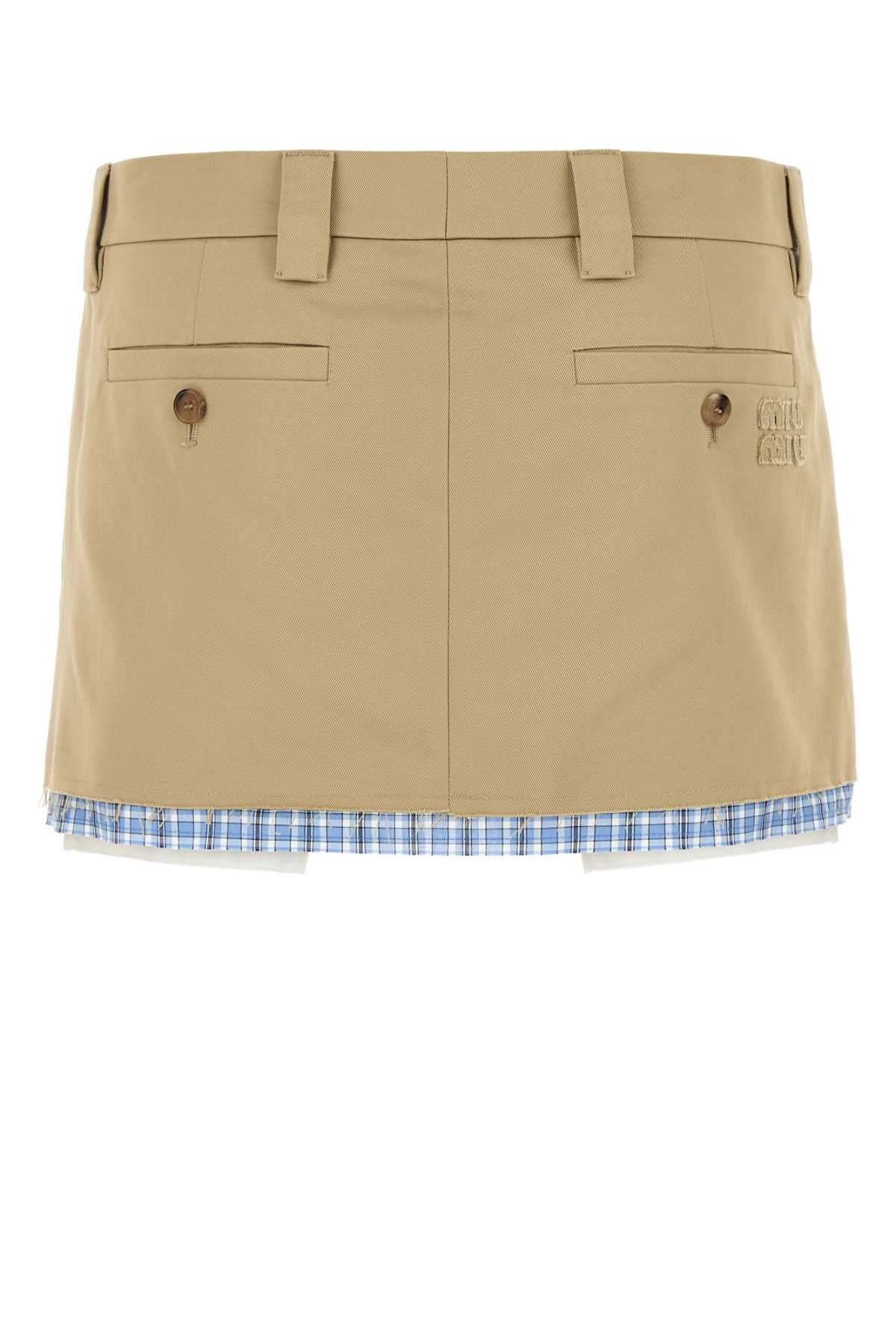 MIU MIU Chic Cotton Mini Skirt for Women