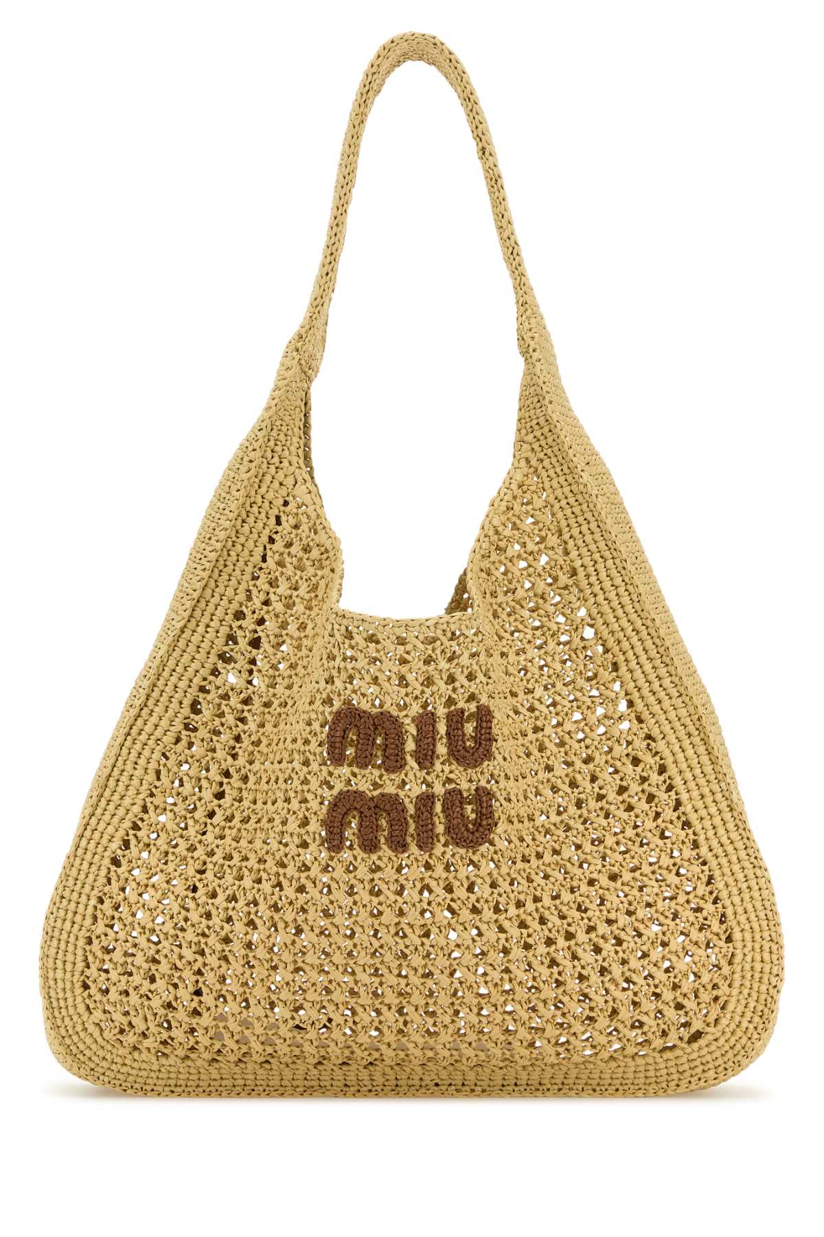MIU MIU Crochet Shopping Handbag - 39 cm Width, 31 cm Height
