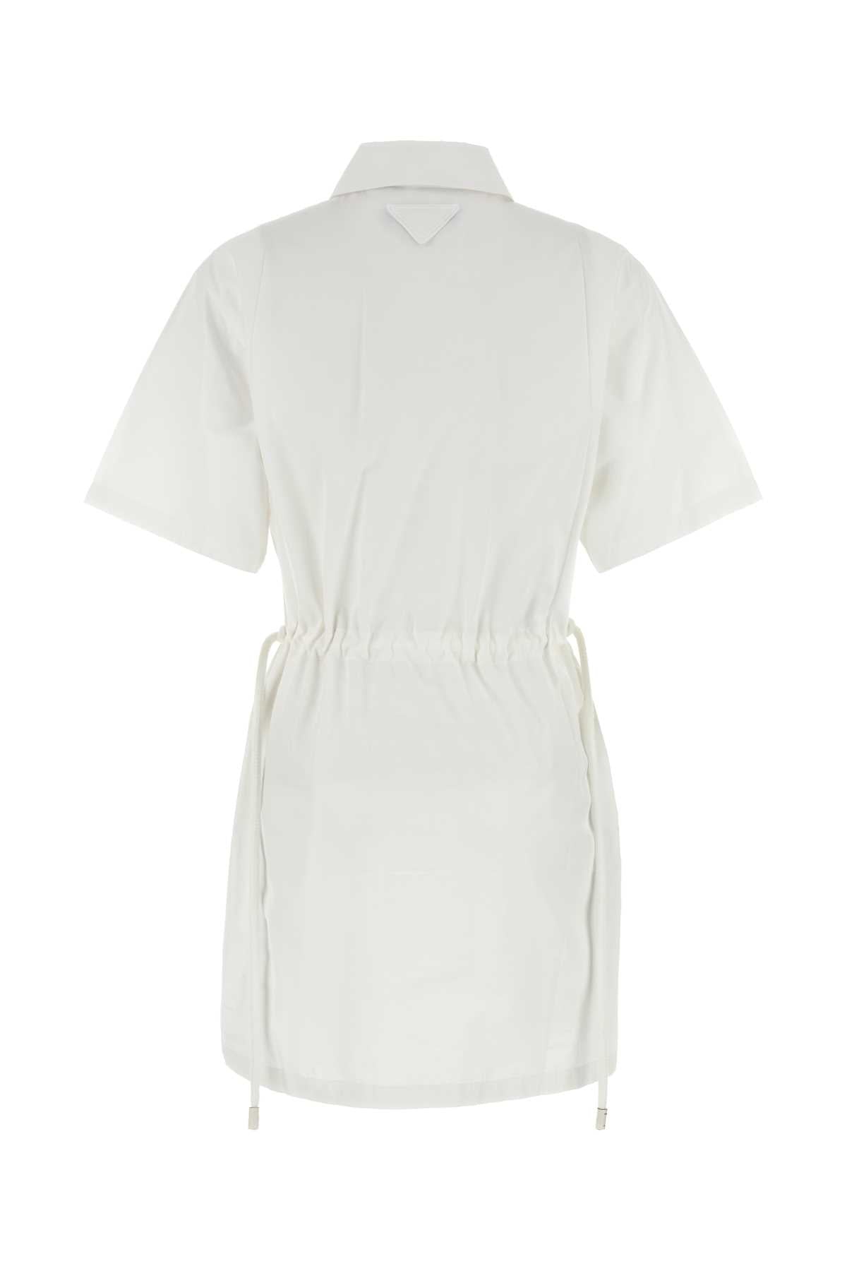 PRADA Elegant Poplin Mini Shirt Dress
