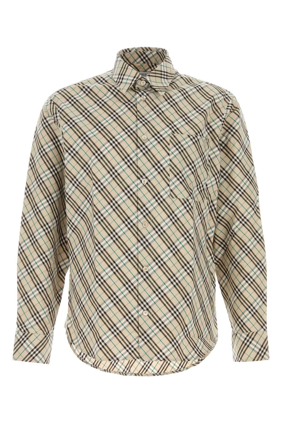 BURBERRY Embroidered Poplin Shirt - Men's Fit