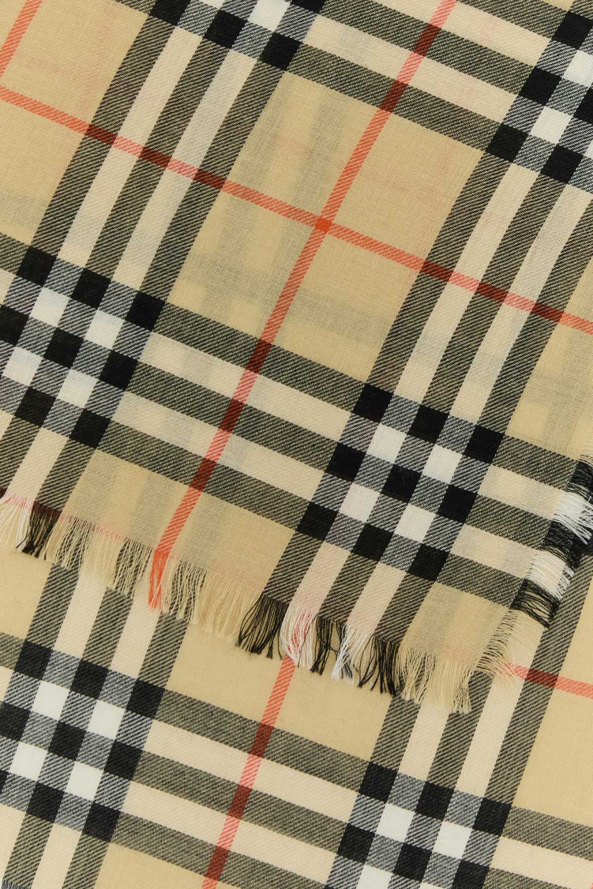 BURBERRY Embroidered Cashmere Blend Scarf 200 cm x 100 cm