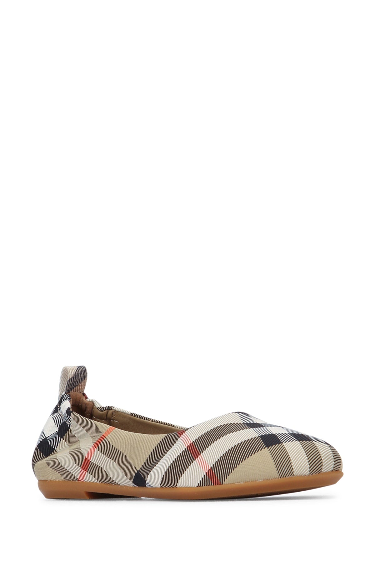 BURBERRY JR Mini Elegant Check Ballerina Shoes for Kids
