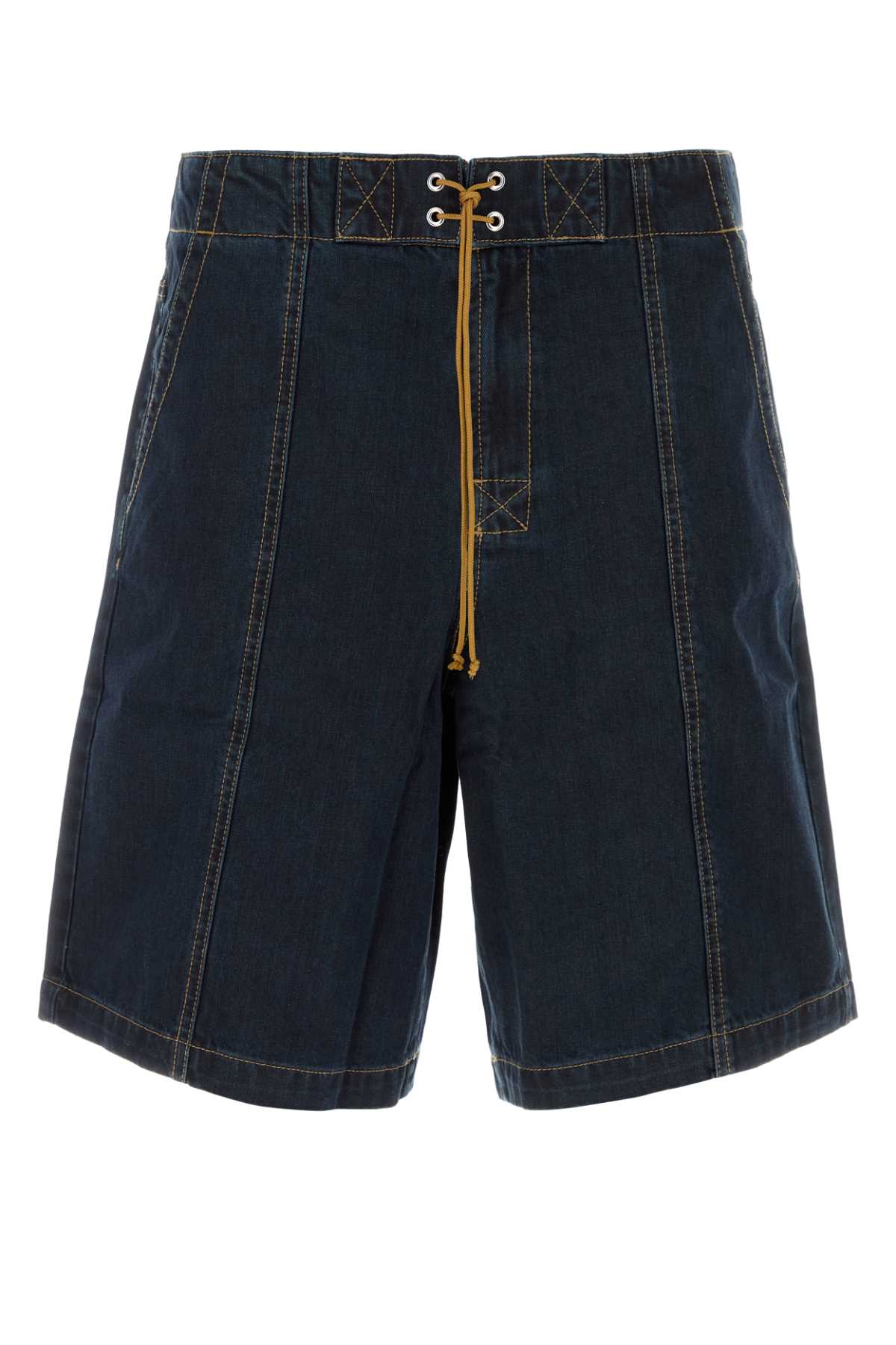 GIMAGUAS Classic Denim Mini Bermuda Shorts for Men