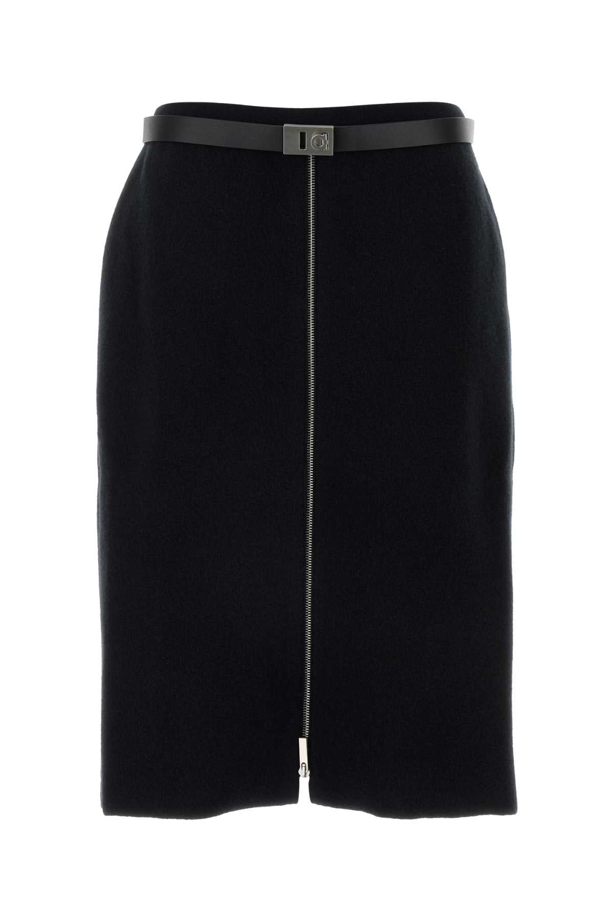 Ferragamo Stretch Wool Blend Skirt - Mini Length