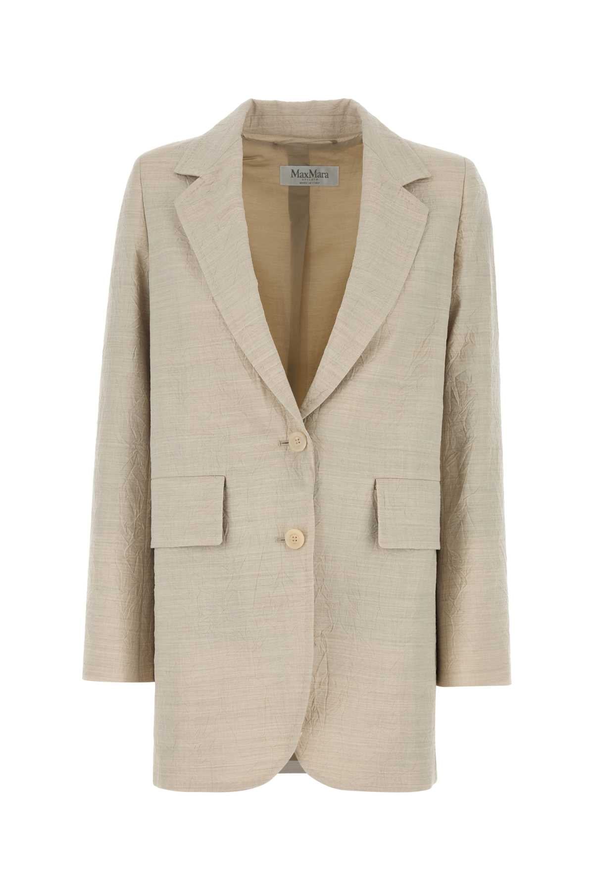 MAX MARA Sand Wool Acacia Blazer for Women