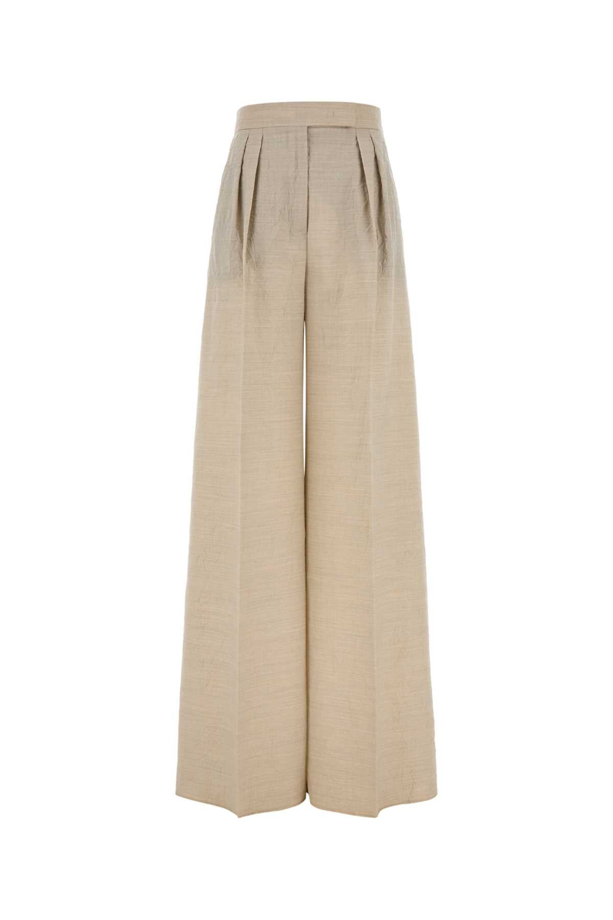 MAX MARA Wide-Leg Virgin Wool Pant