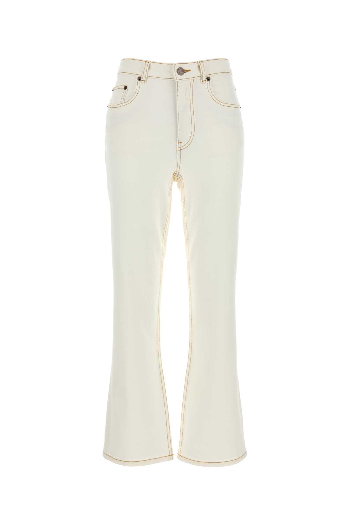 TORY BURCH Classic White Denim Jeans for Women - SS25