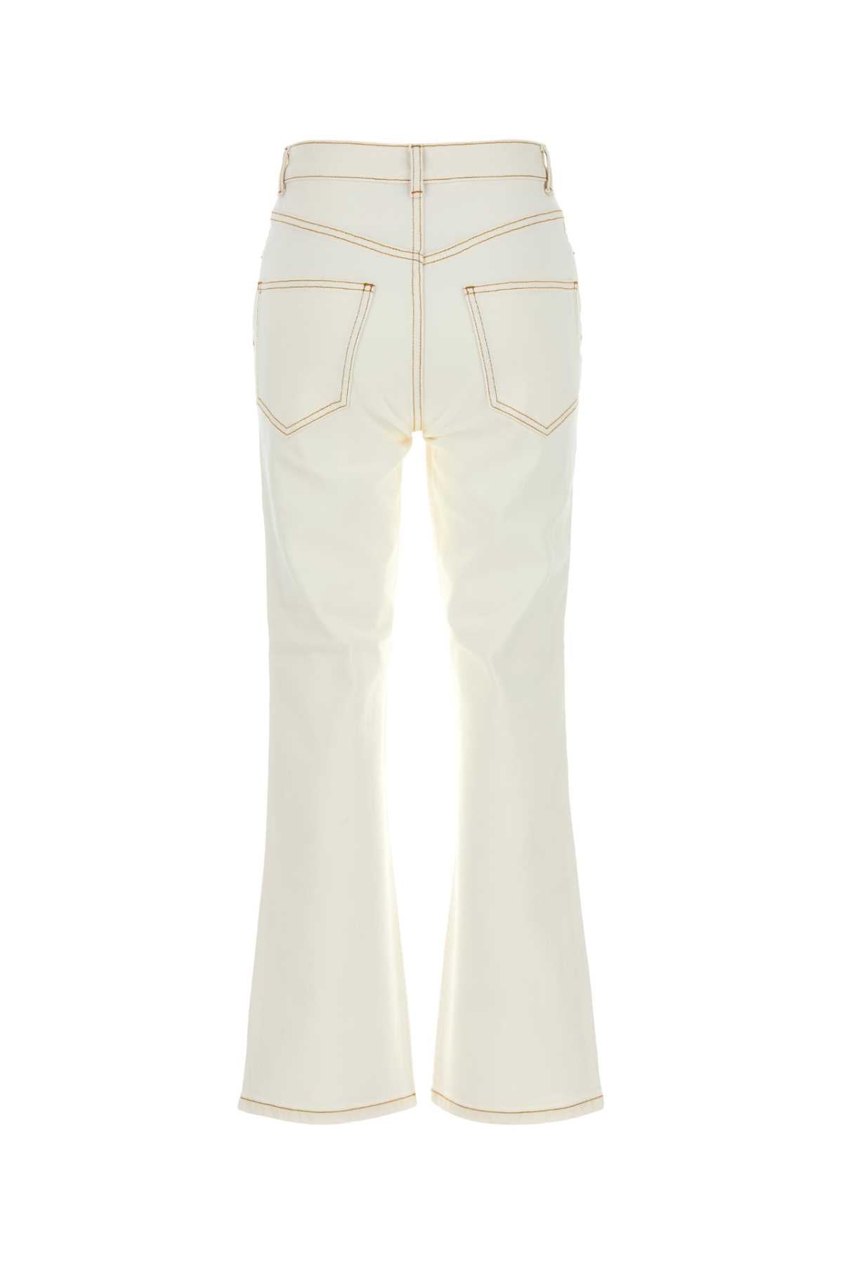 TORY BURCH Classic White Denim Jeans for Women - SS25
