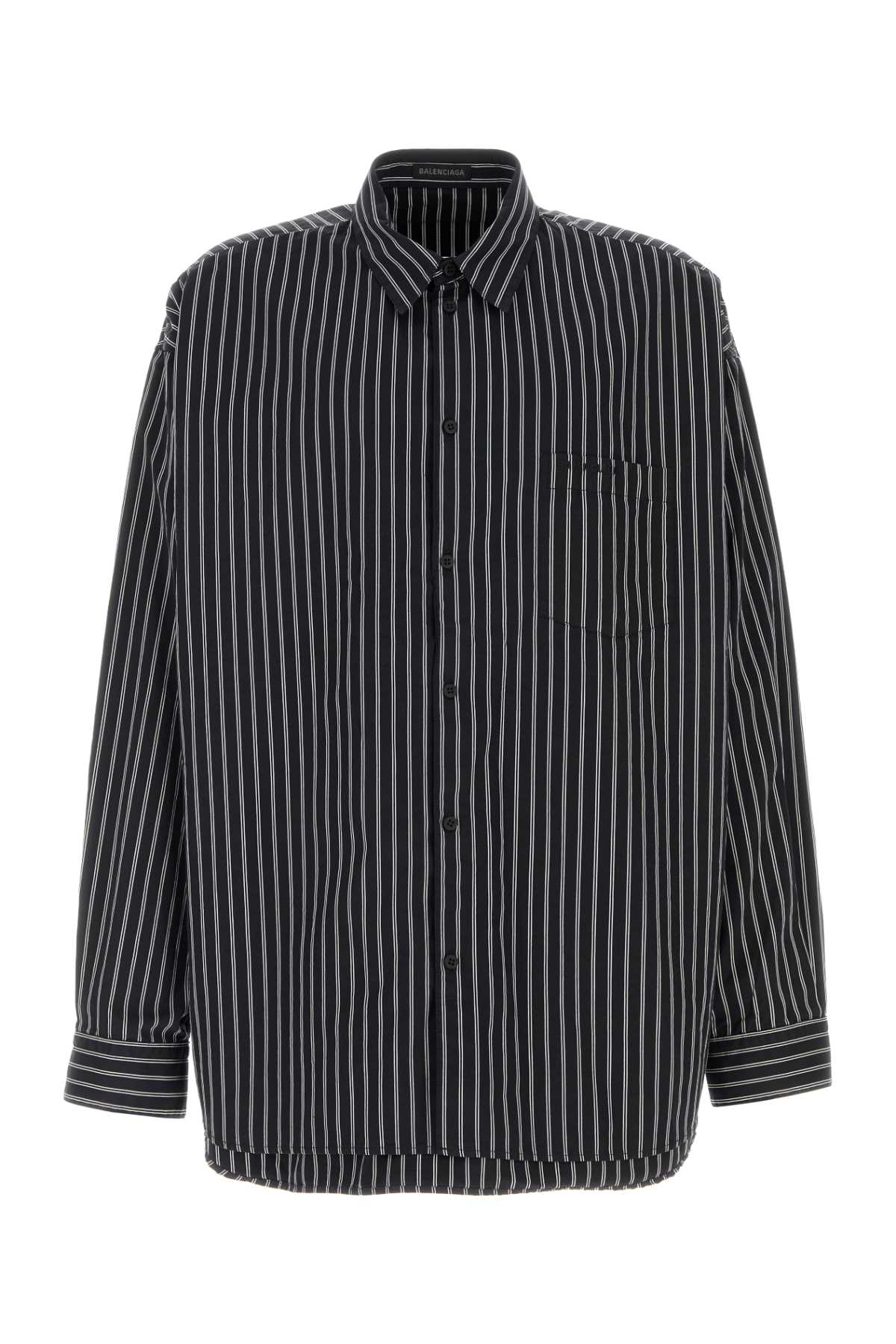 BALENCIAGA Oversized Embroidered Poplin Shirt for Men