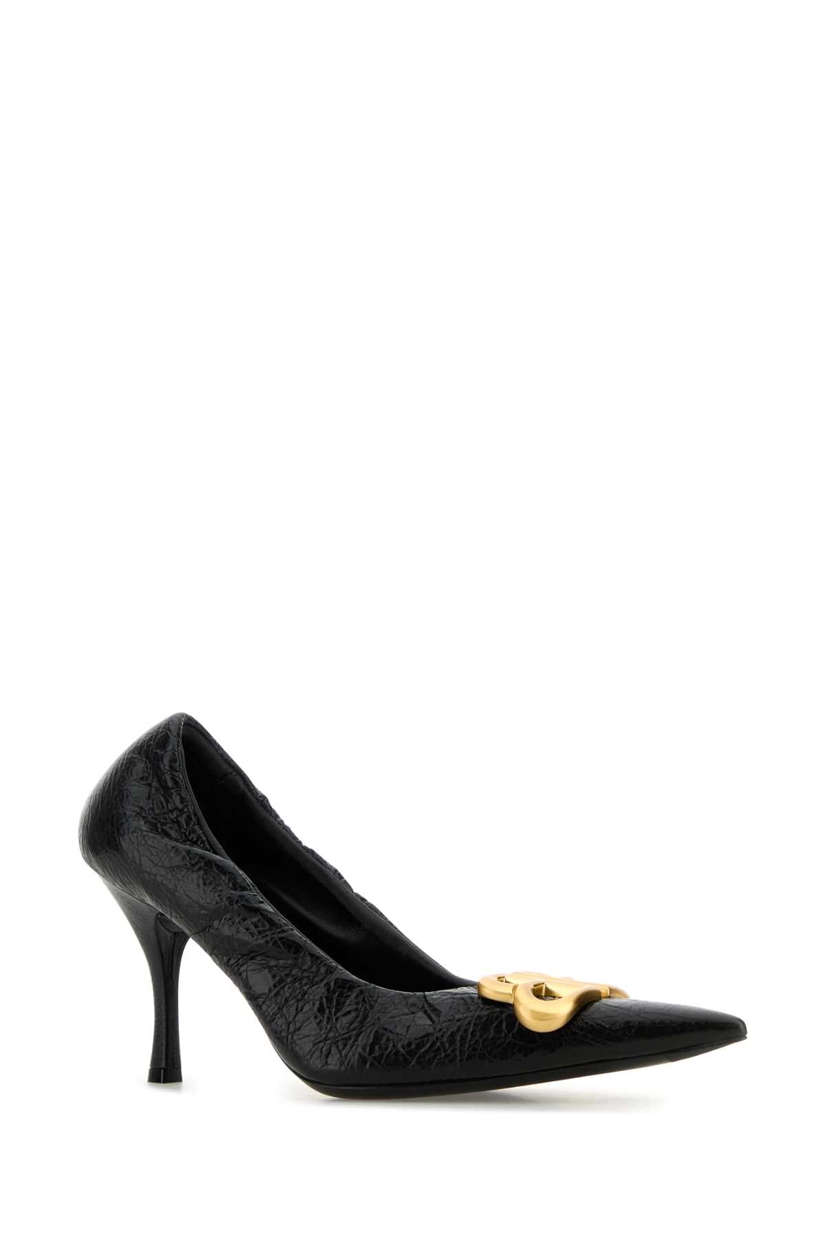 BALENCIAGA Elegant Leather Monaco Pumps with 9 cm Heel Height