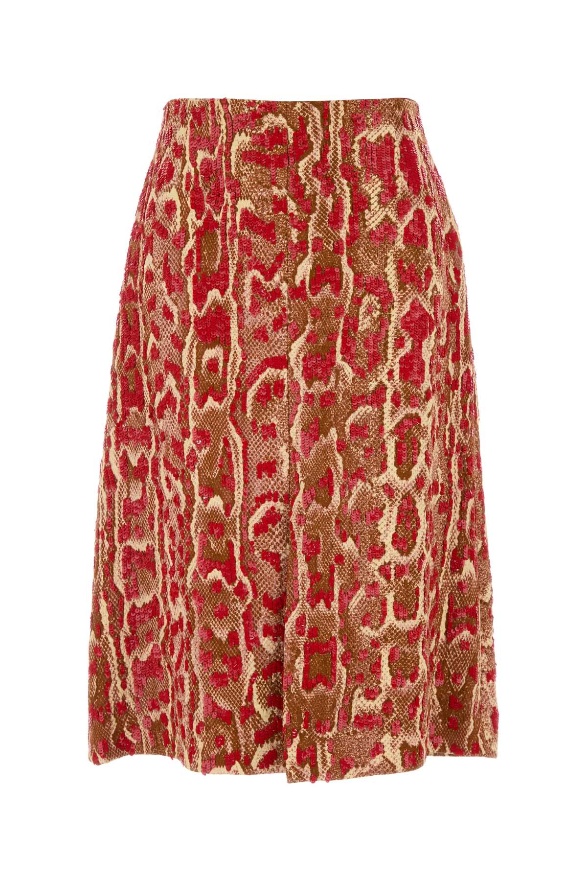 DRIES VAN NOTEN Animal Print Viscose Blend Mini Skirt