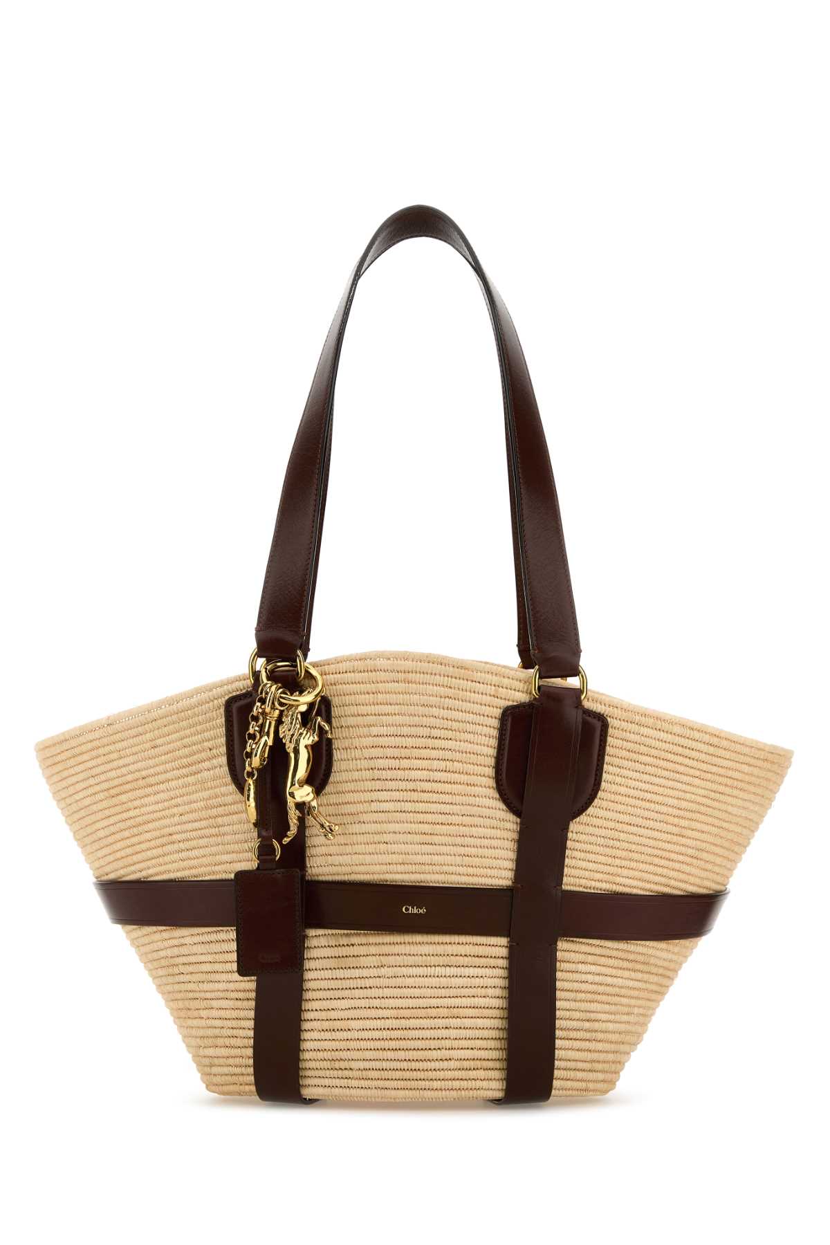 CHLOE Raffia Kerala 25 Shopping Handbag