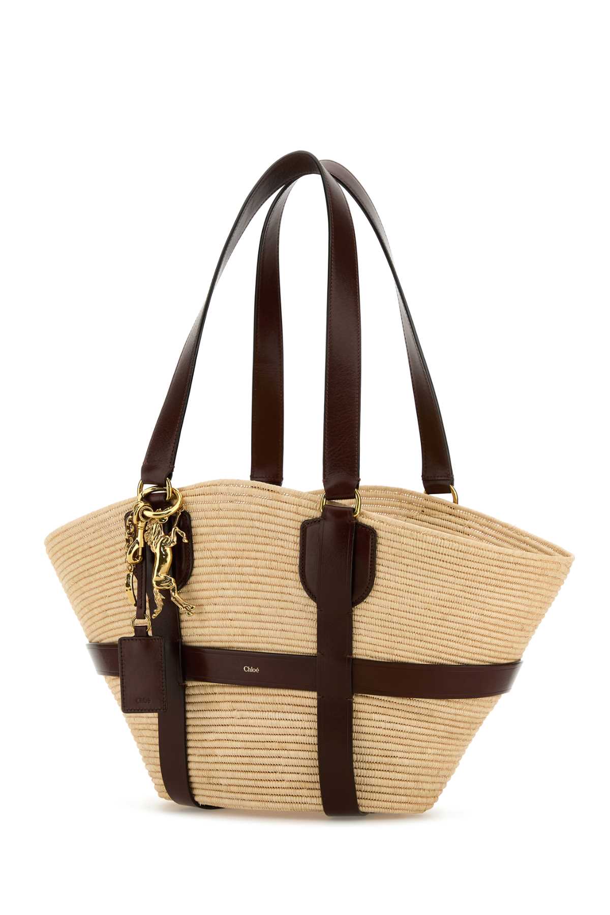 CHLOE Raffia Kerala 25 Shopping Handbag