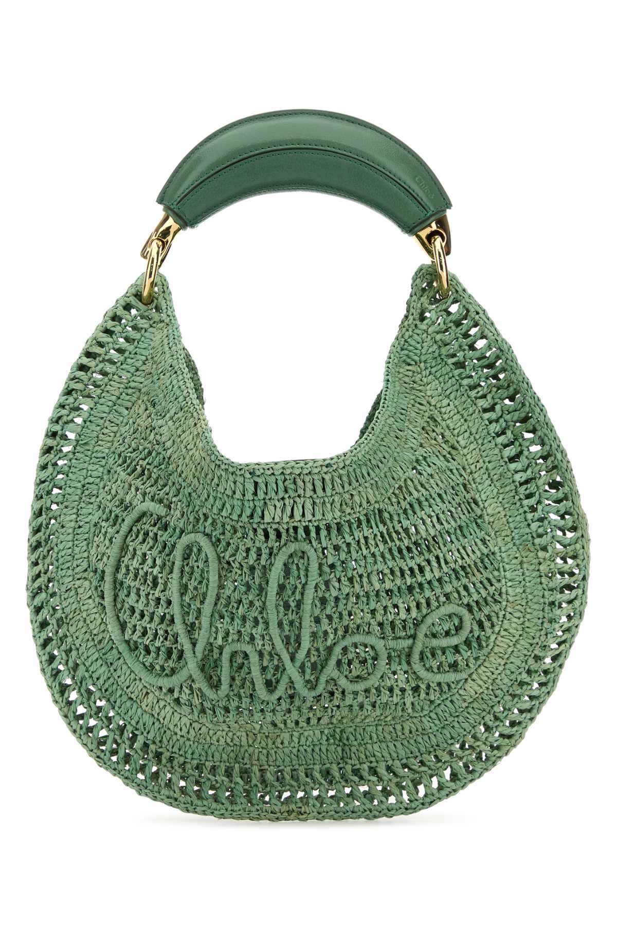 CHLOE Mini Raffia Banana Handbag - 36 cm x 21.5 cm
