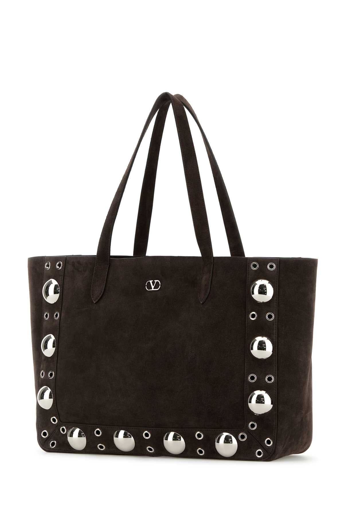 VALENTINO GARAVANI Suede Nellcôte Shopping Handbag - 40 cm x 30 cm x 13 cm