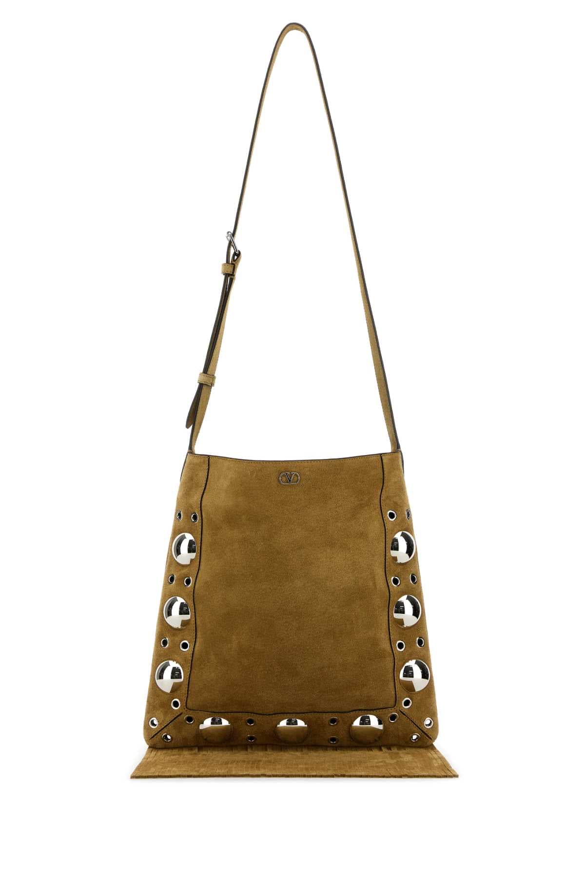 VALENTINO GARAVANI Suede Mini Crossbody Handbag - 30 cm x 31 cm