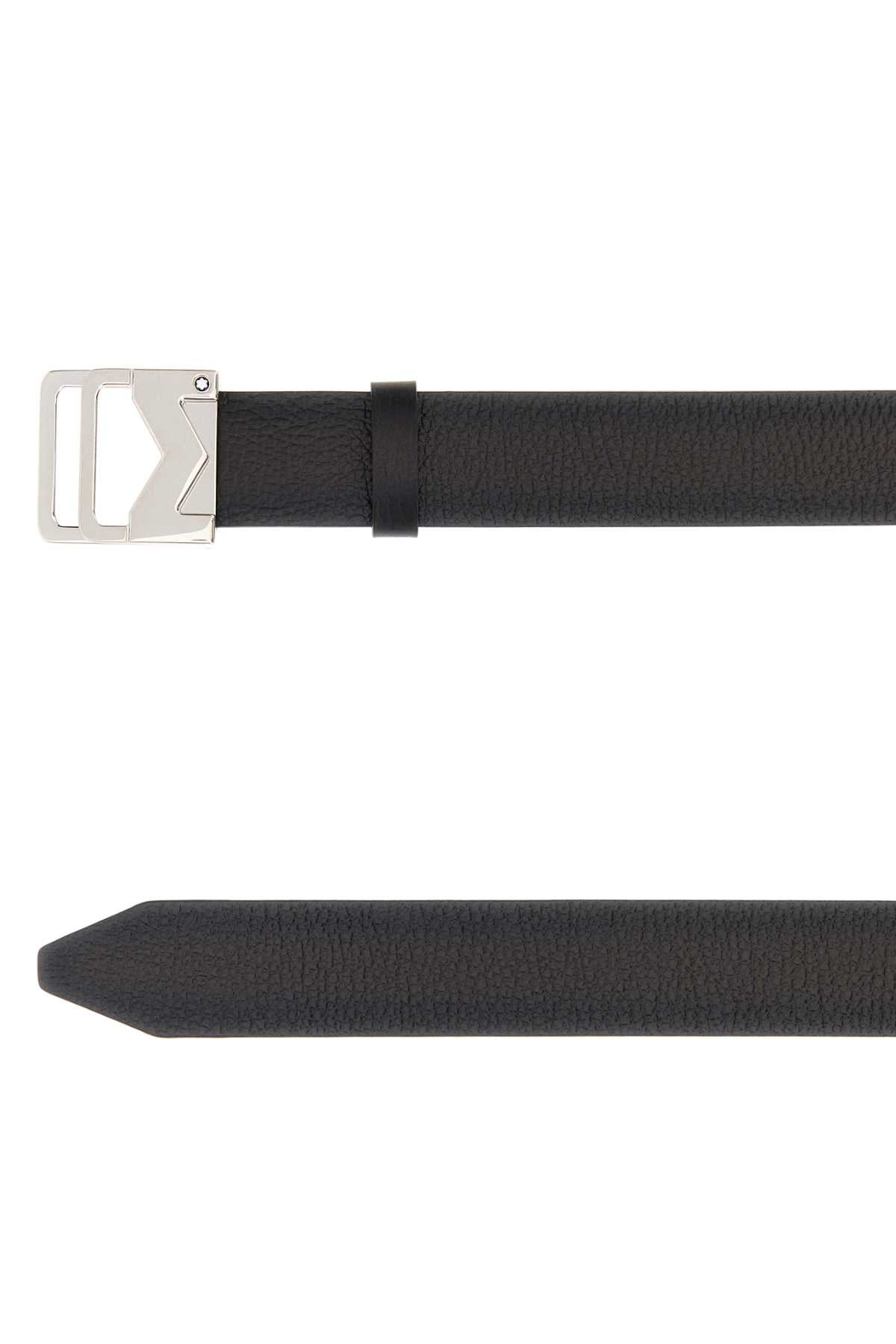 MONTBLANC Classic Leather Belt - 3.5 cm Height