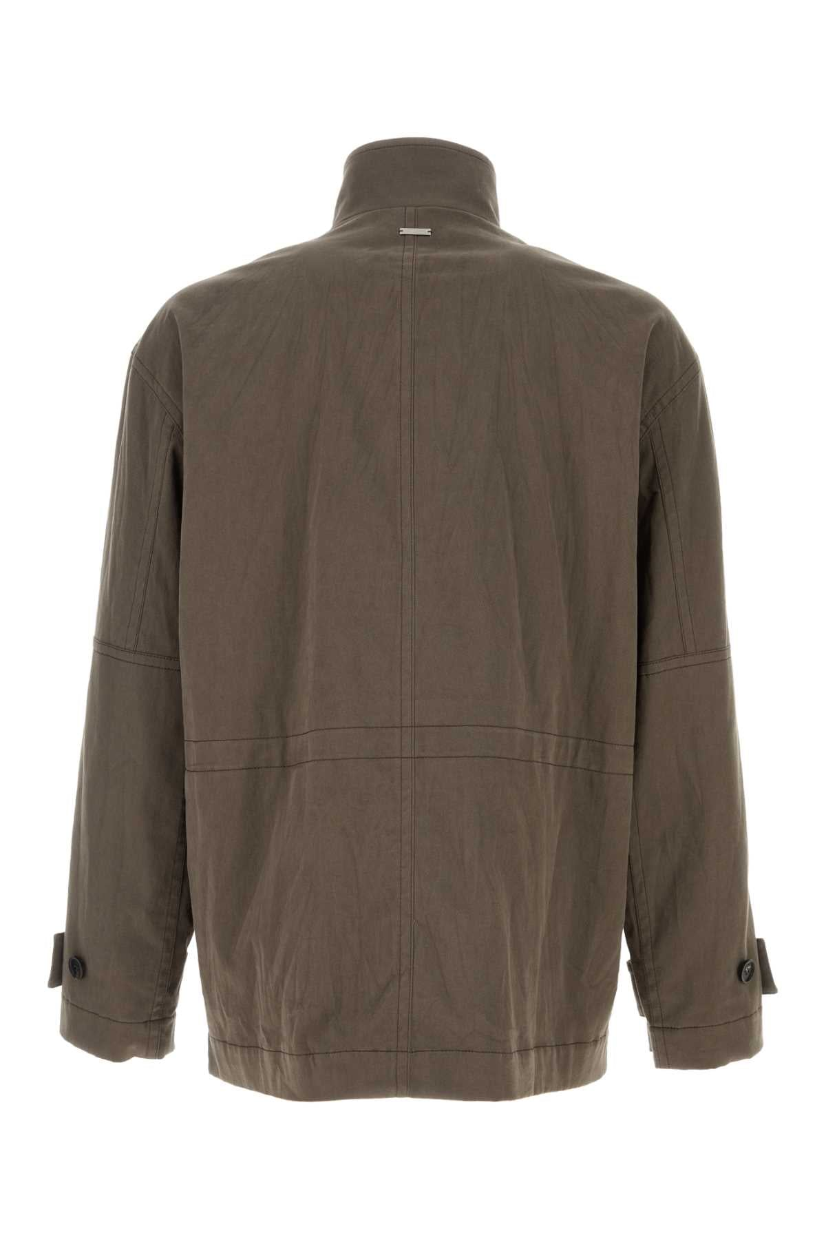 Ferragamo Mud Stretch Cotton Jacket for Men