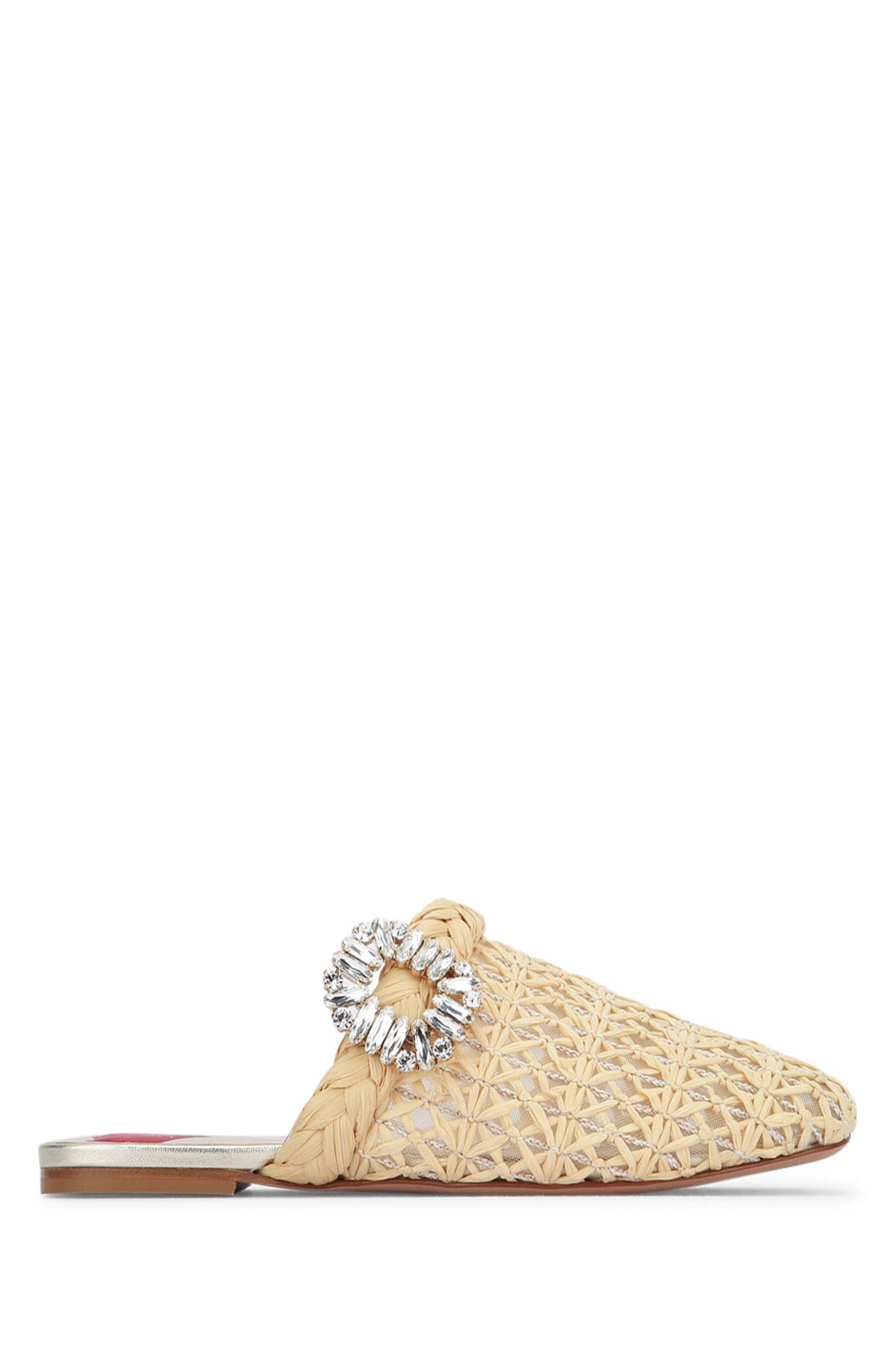 ROGER VIVIER Chic Raffia Sling Slippers